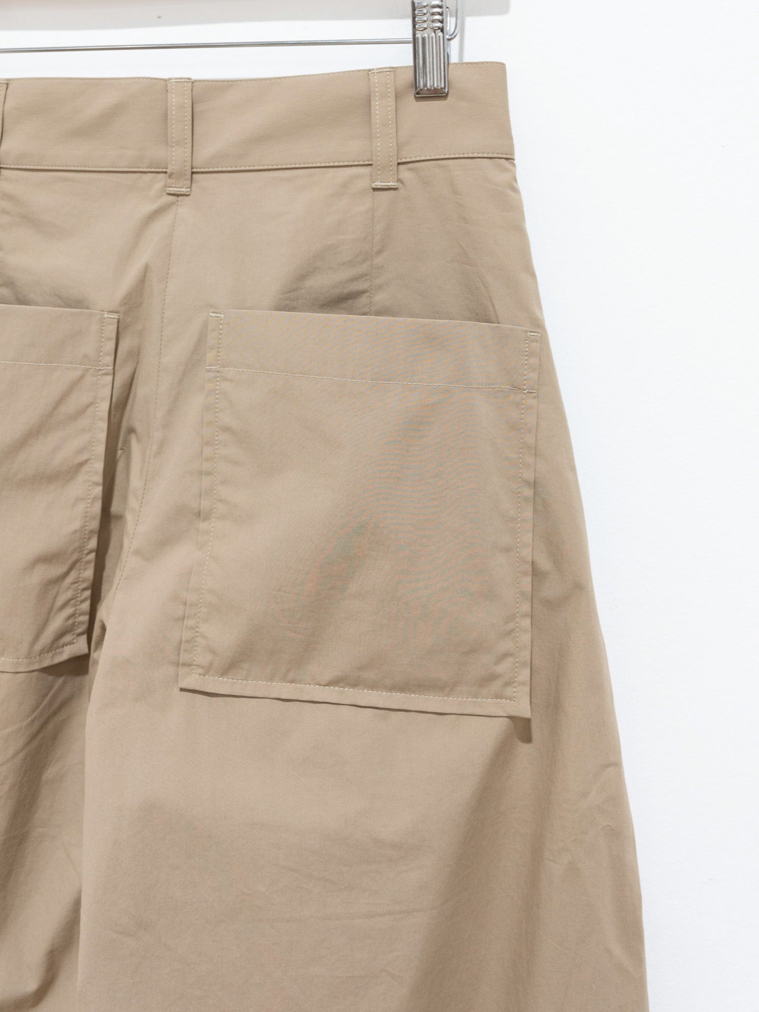 Namu Shop - Studio Nicholson Chalco Powder Cotton Wide Leg Pant - Oyster
