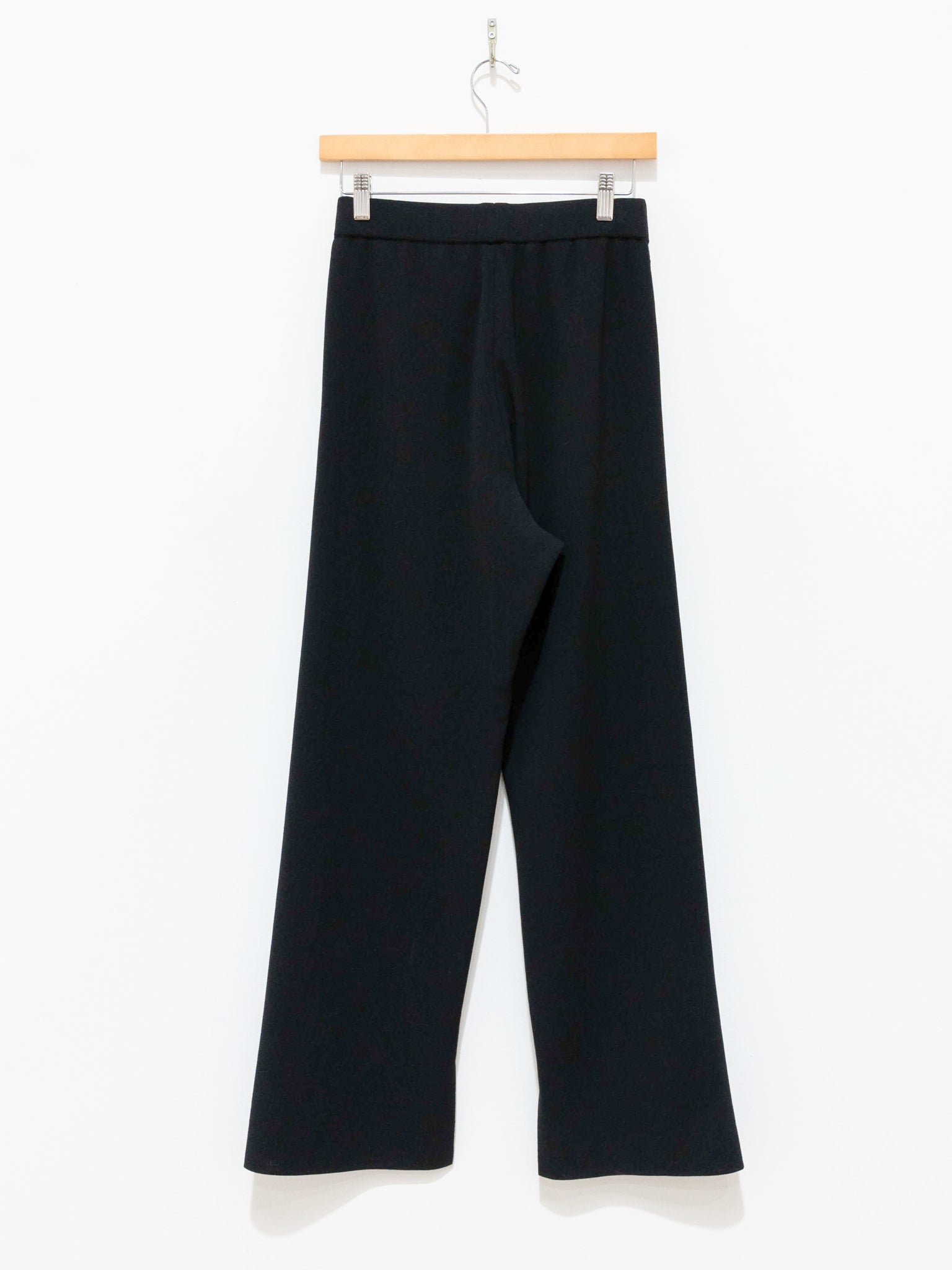 Namu Shop - Auralee Wool Recycled Poly High Gauge Rib Knit Pants - Black