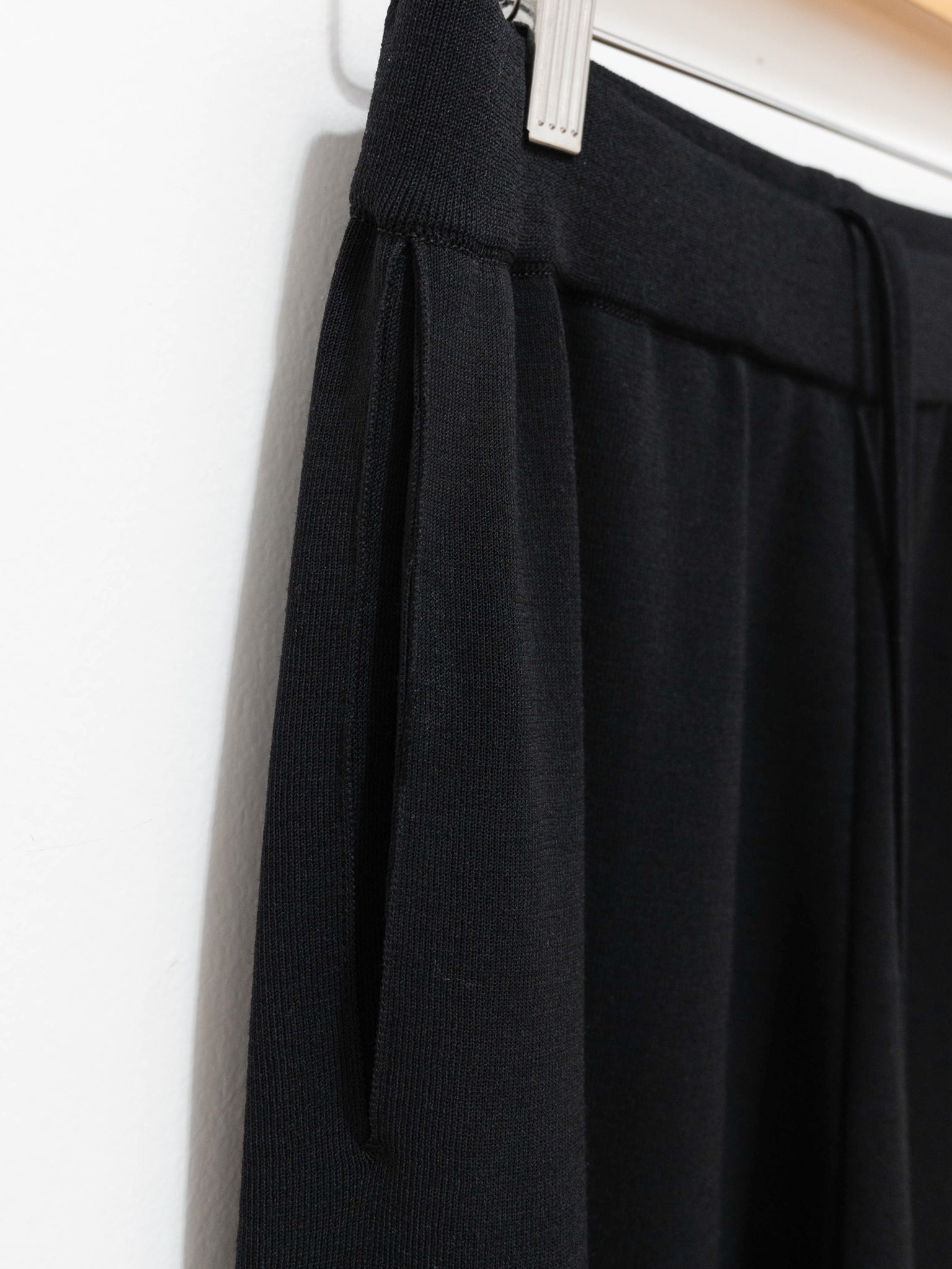 Namu Shop - Auralee Wool Recycled Poly High Gauge Rib Knit Pants - Black