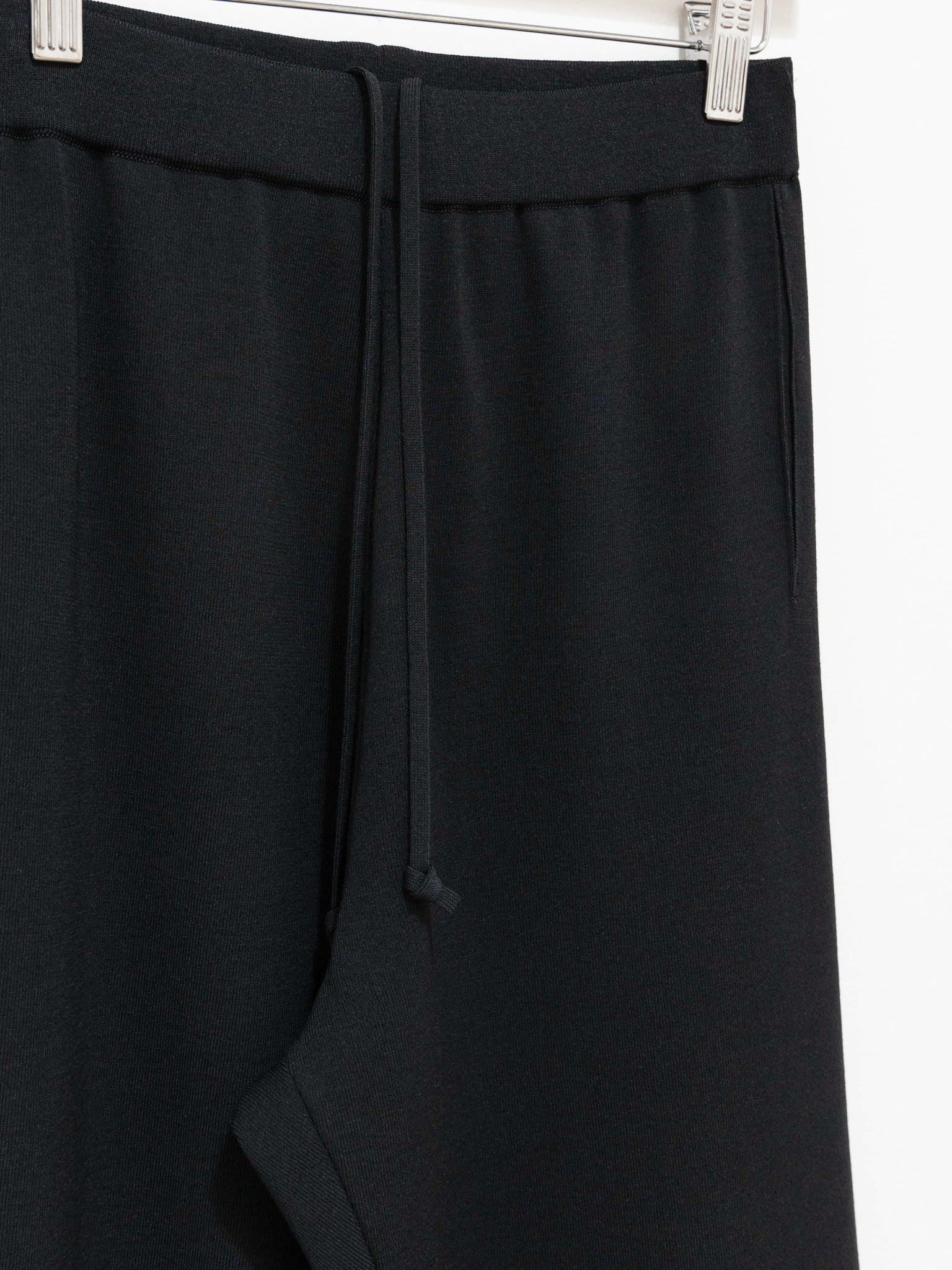 Namu Shop - Auralee Wool Recycled Poly High Gauge Rib Knit Pants - Black