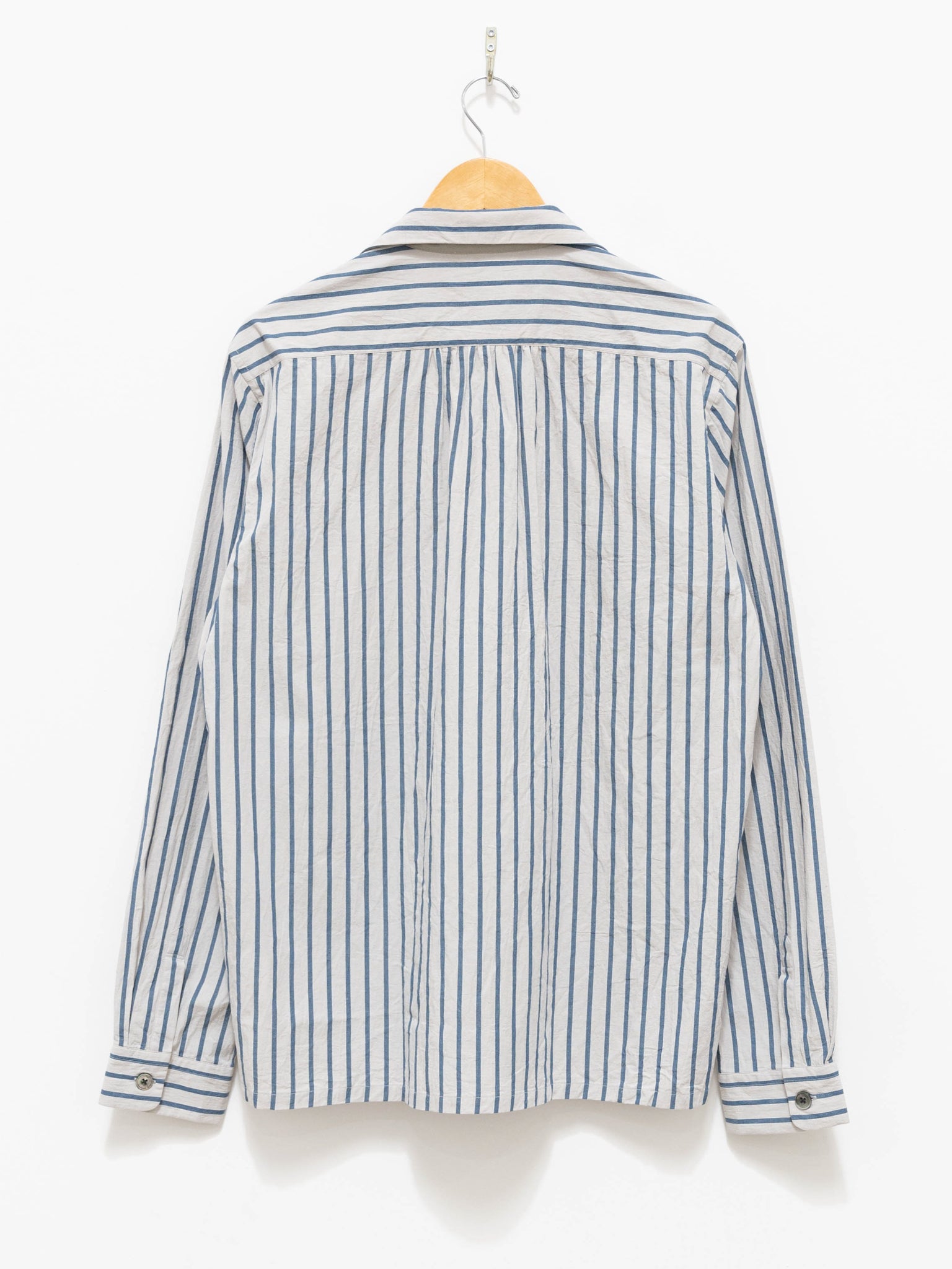 1年保証』 Stripe open collar shirts シャツ - wakuda.co.uk