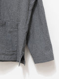 Namu Shop - Fujito Seersucker Shirt Jacket - Gray Stripe