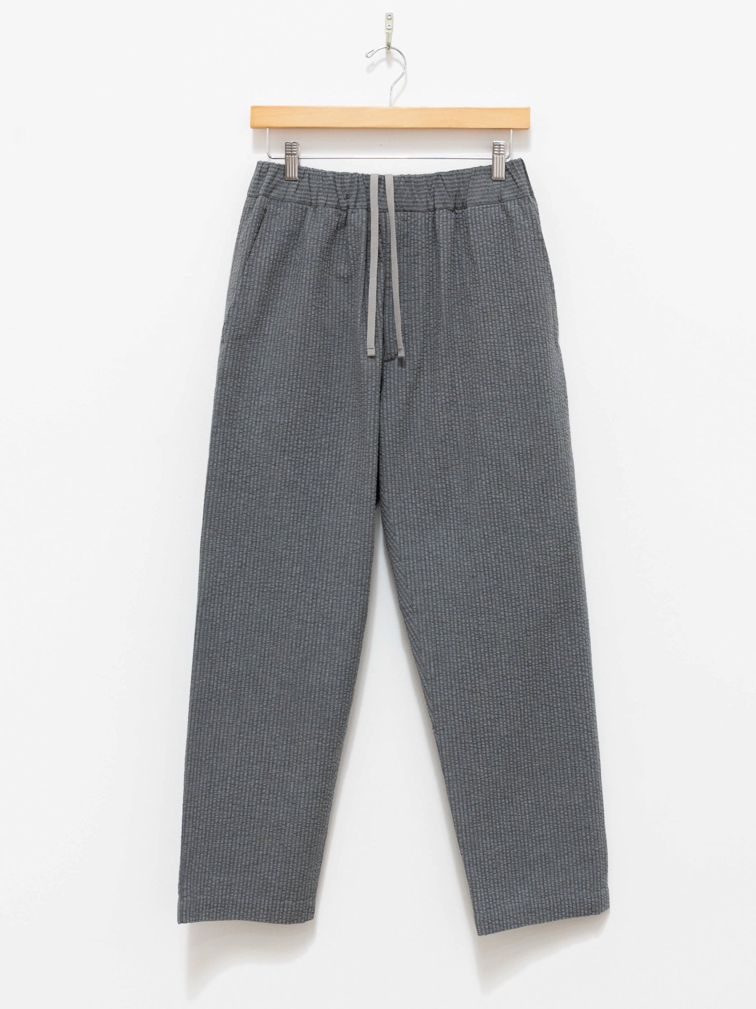 Namu Shop - Fujito Seersucker Easy Pants - Gray Stripe