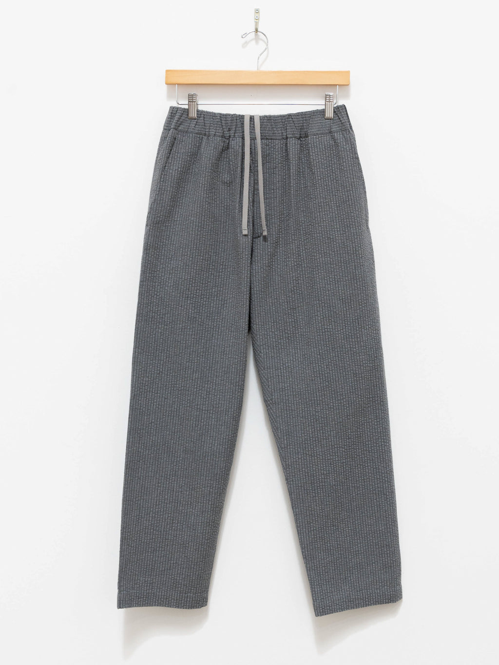 Namu Shop - Fujito Seersucker Easy Pants - Gray Stripe