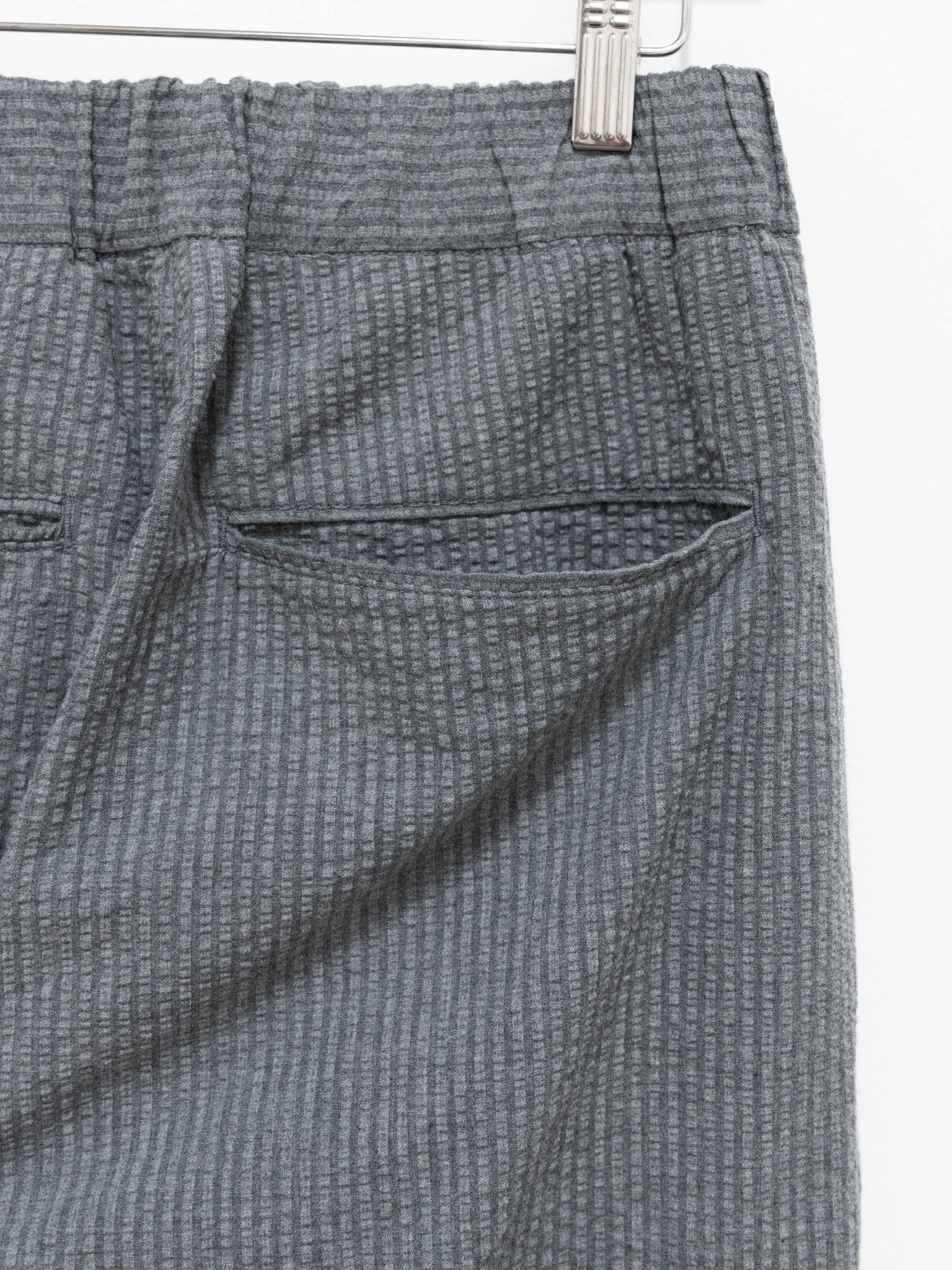 Namu Shop - Fujito Seersucker Easy Pants - Gray Stripe