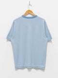 Namu Shop - Fujito Border Knit T-Shirt - Blue Border