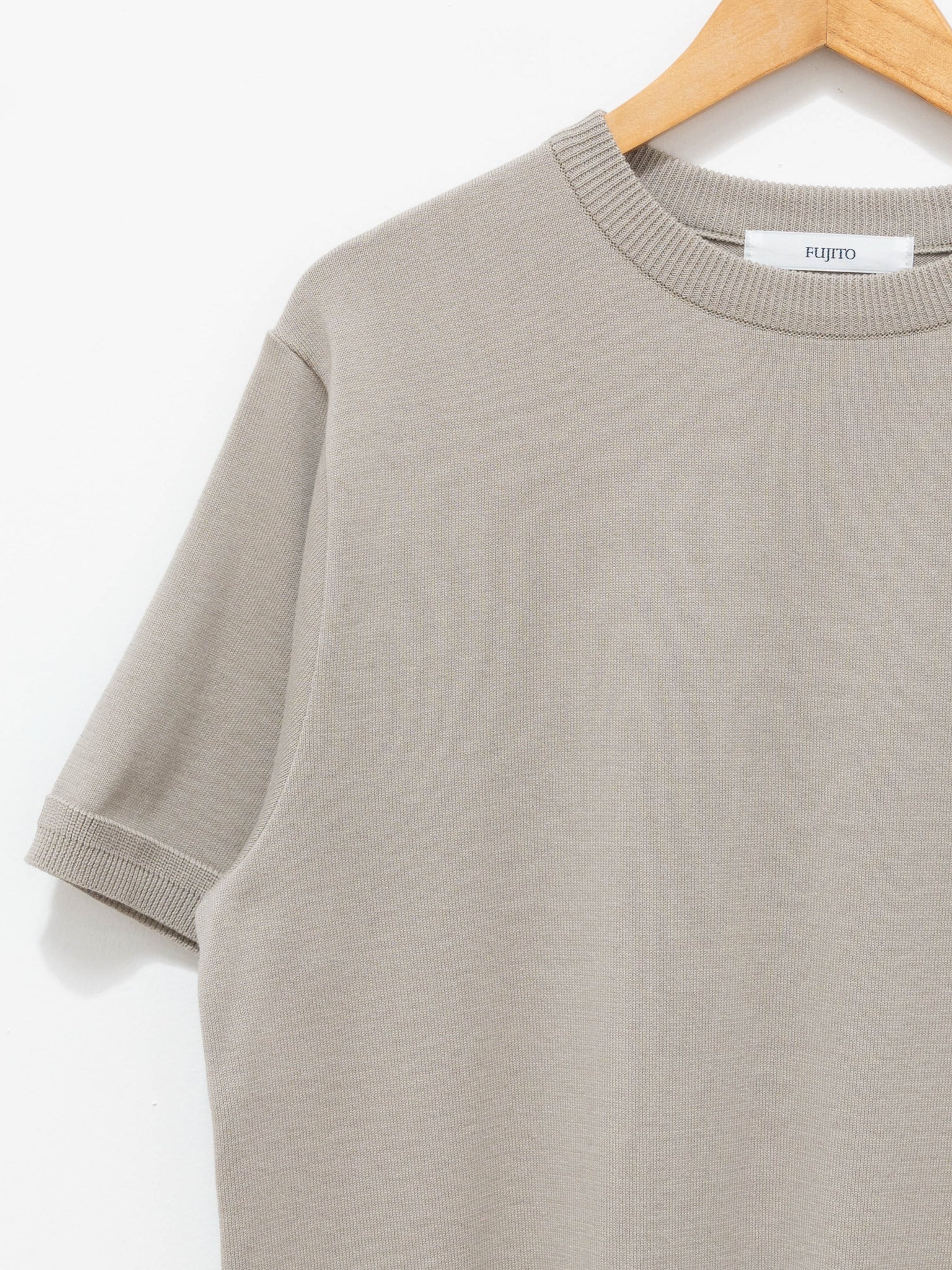 Namu Shop - Fujito Knit T-Shirt - Greige