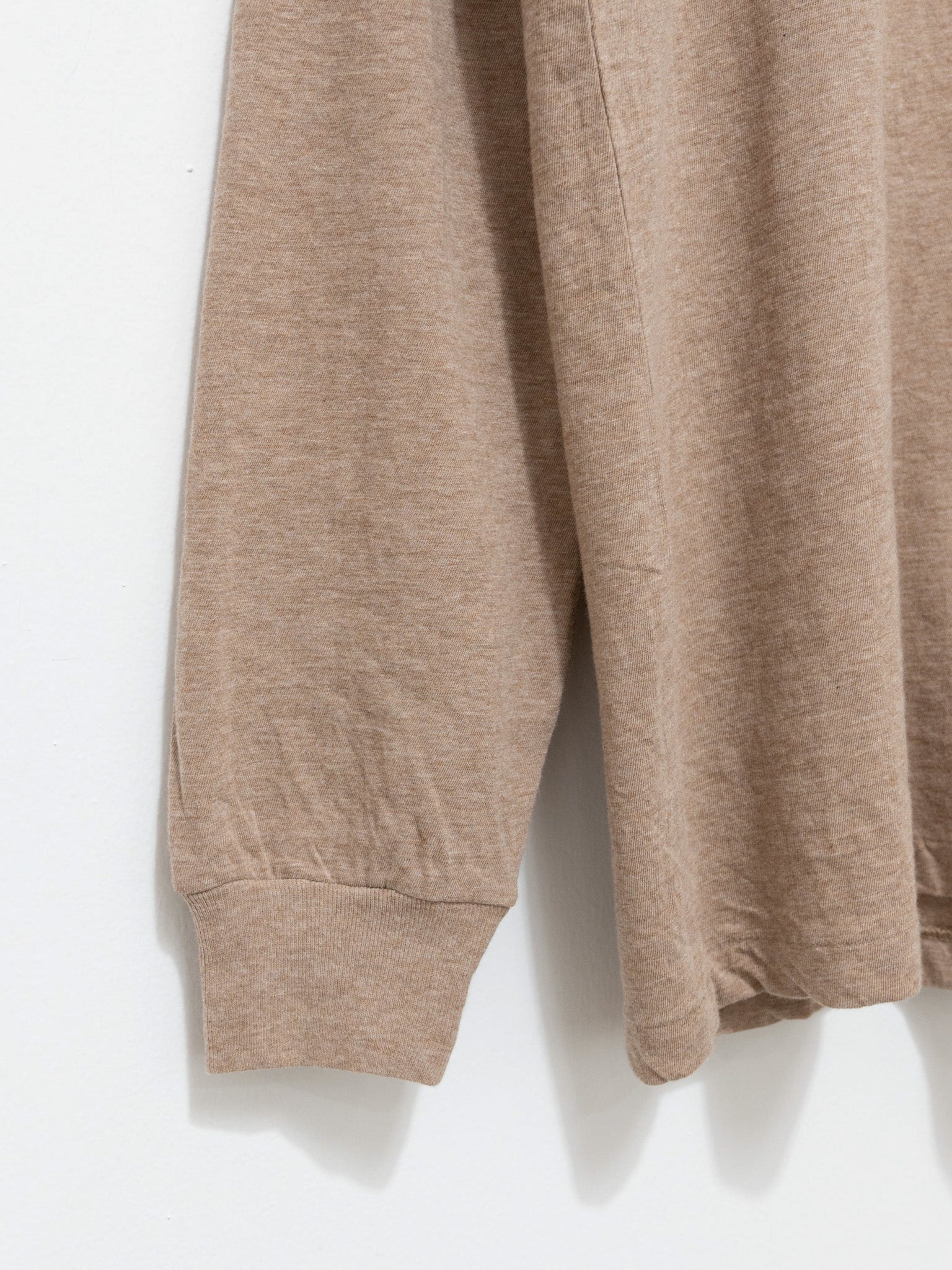 Namu Shop - Auralee Hard Twist Cotton Cashmere L/S Tee - Top Beige (Women’s)