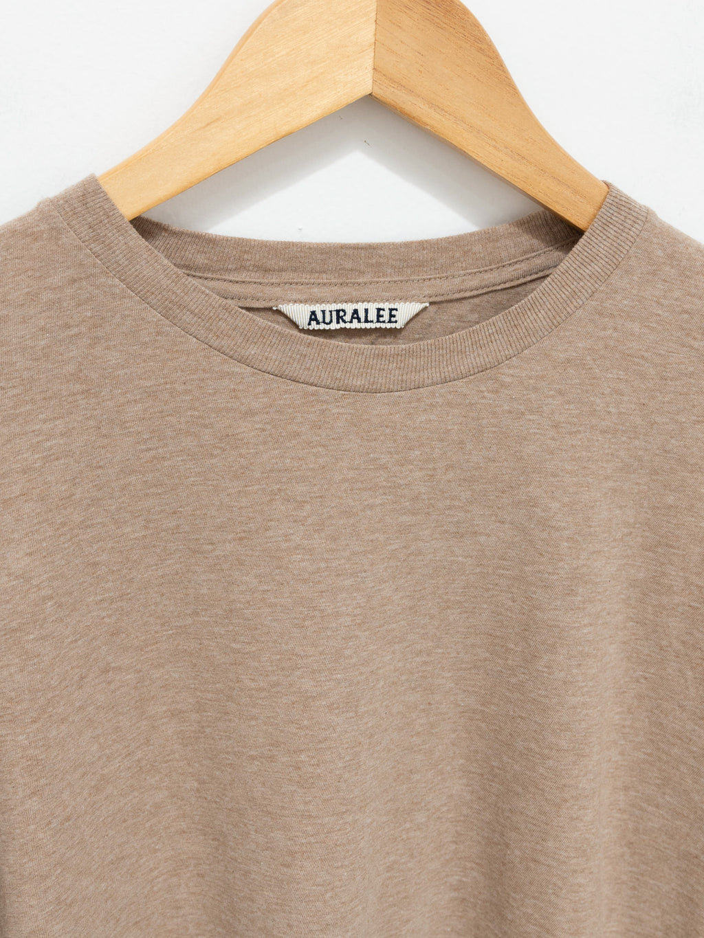 Namu Shop - Auralee Hard Twist Cotton Cashmere L/S Tee - Top Beige (Women’s)