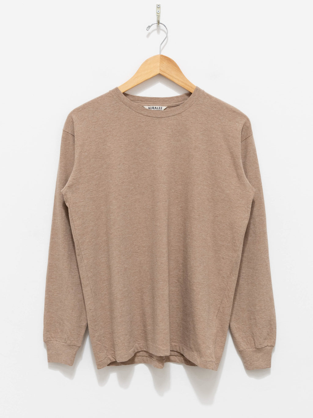 Namu Shop - Auralee Hard Twist Cotton Cashmere L/S Tee - Top Beige (Women’s)