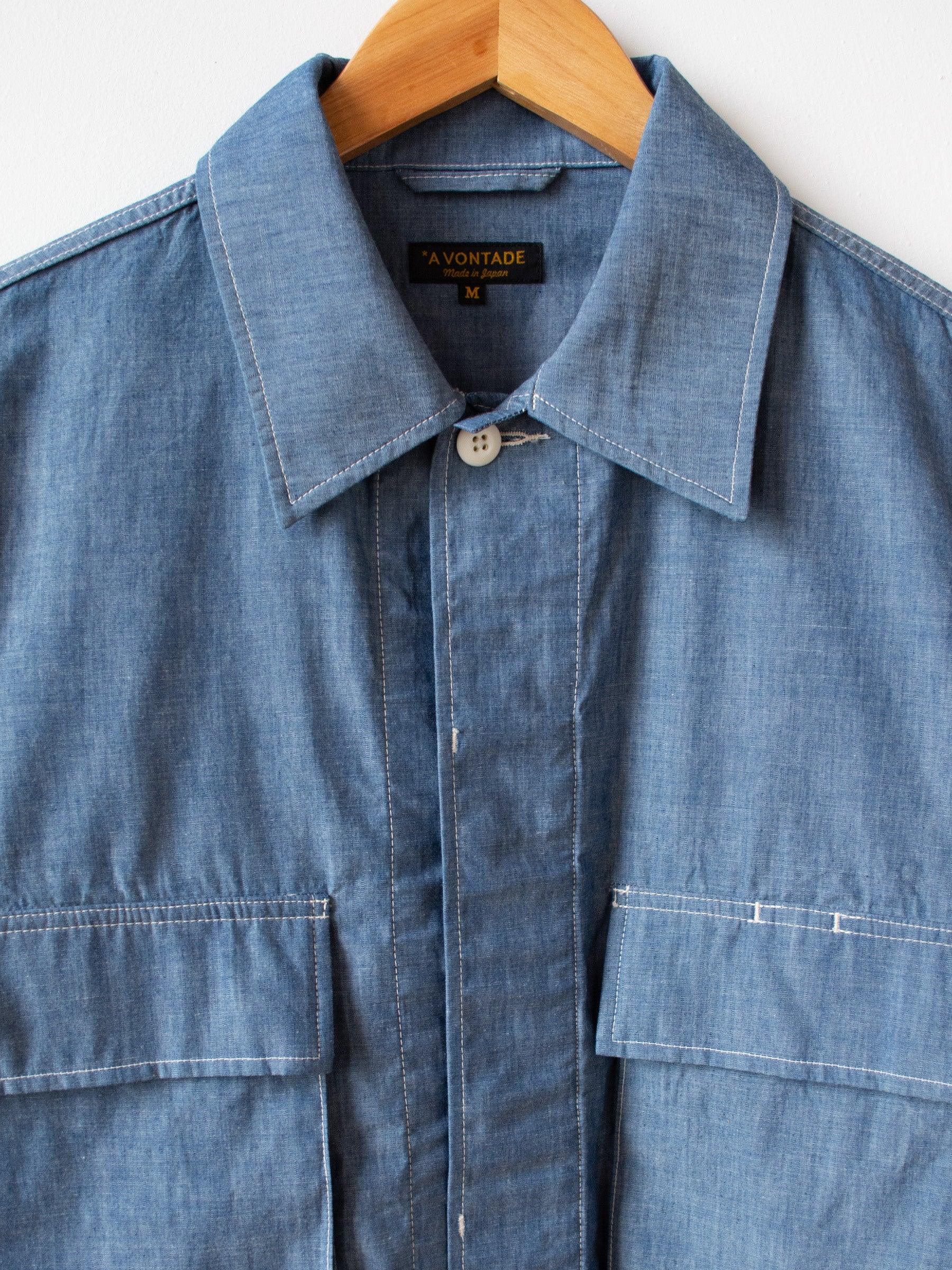 Namu Shop - A Vontade BDU Tropical Jacket - Light Chambray