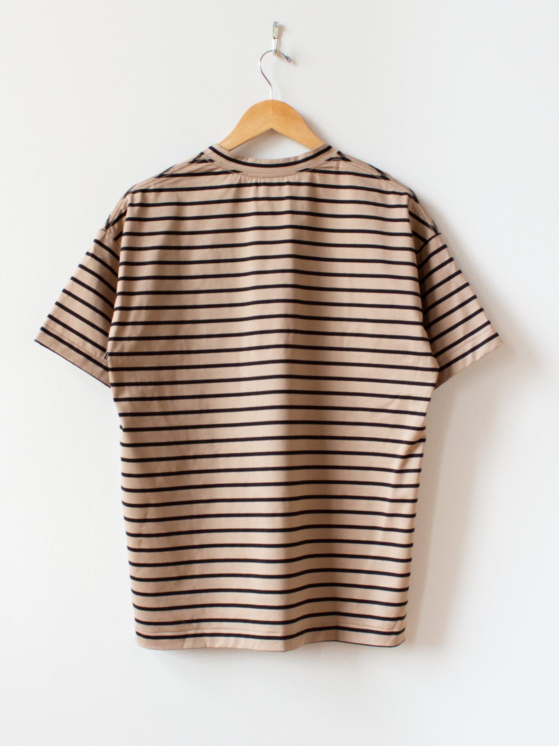 Namu Shop - A Vontade Border S/S T-Shirt - Beige/Black