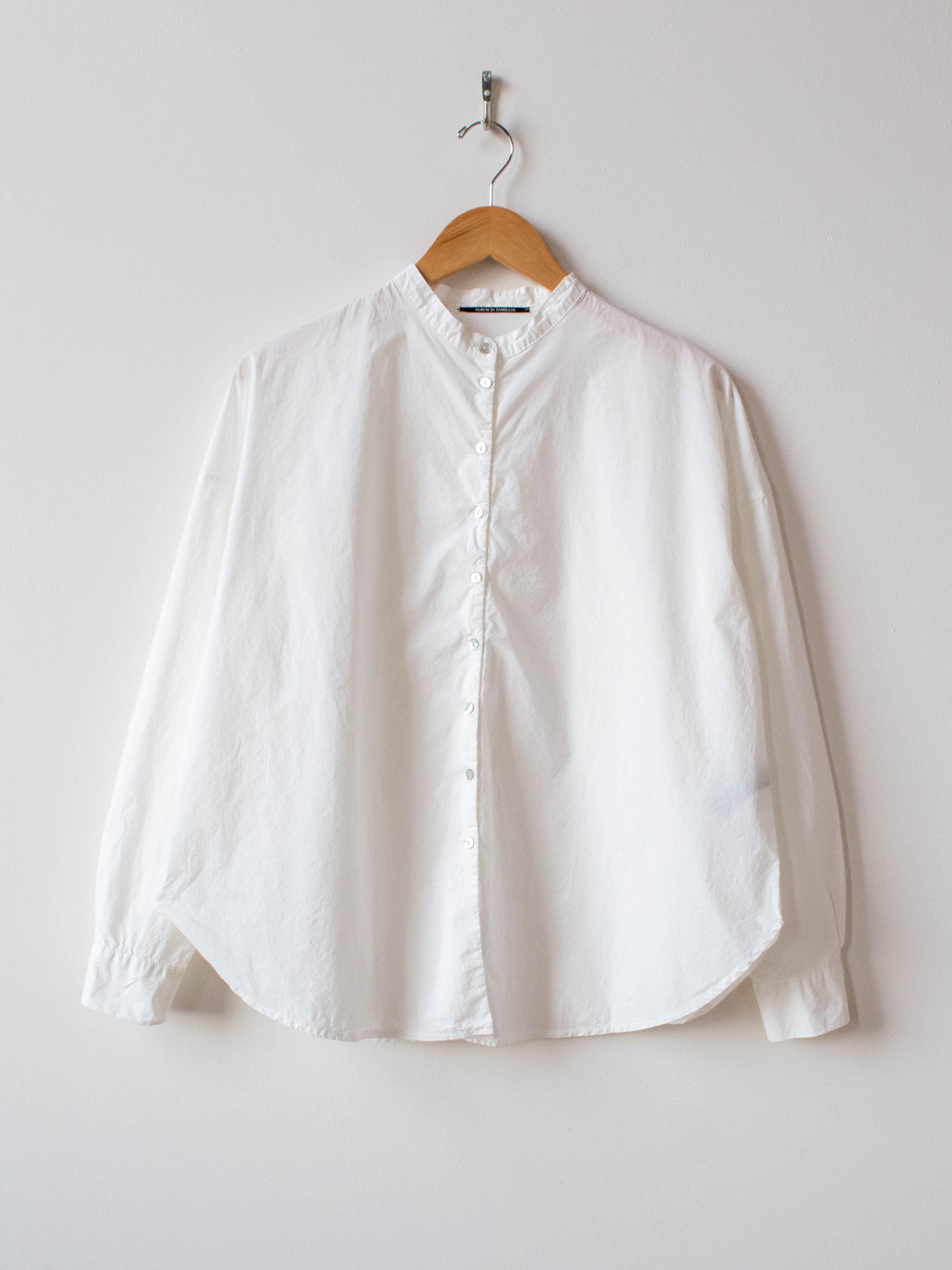 Band Collar Shirt TS - Milk
