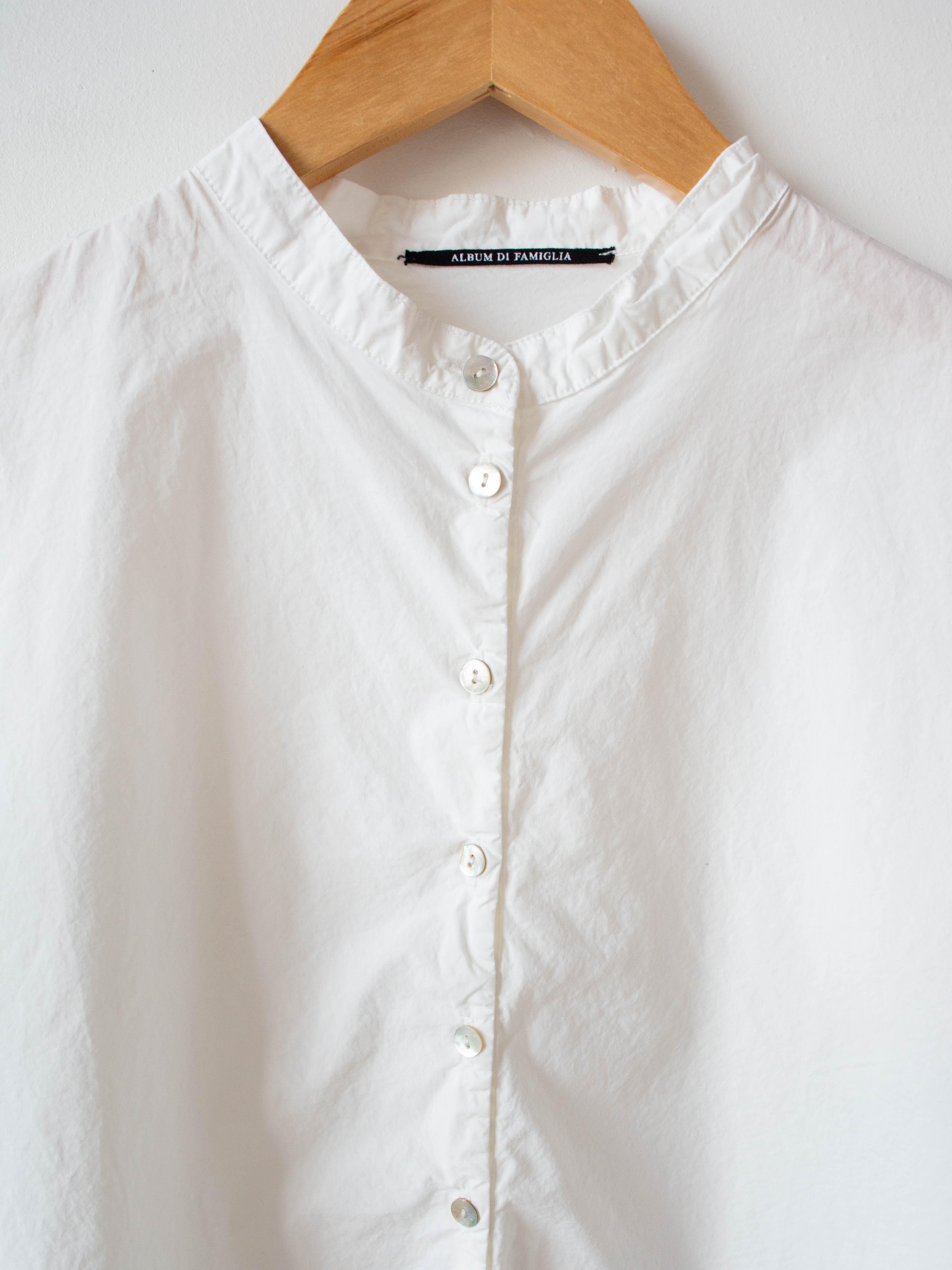 Band Collar Shirt TS - Milk