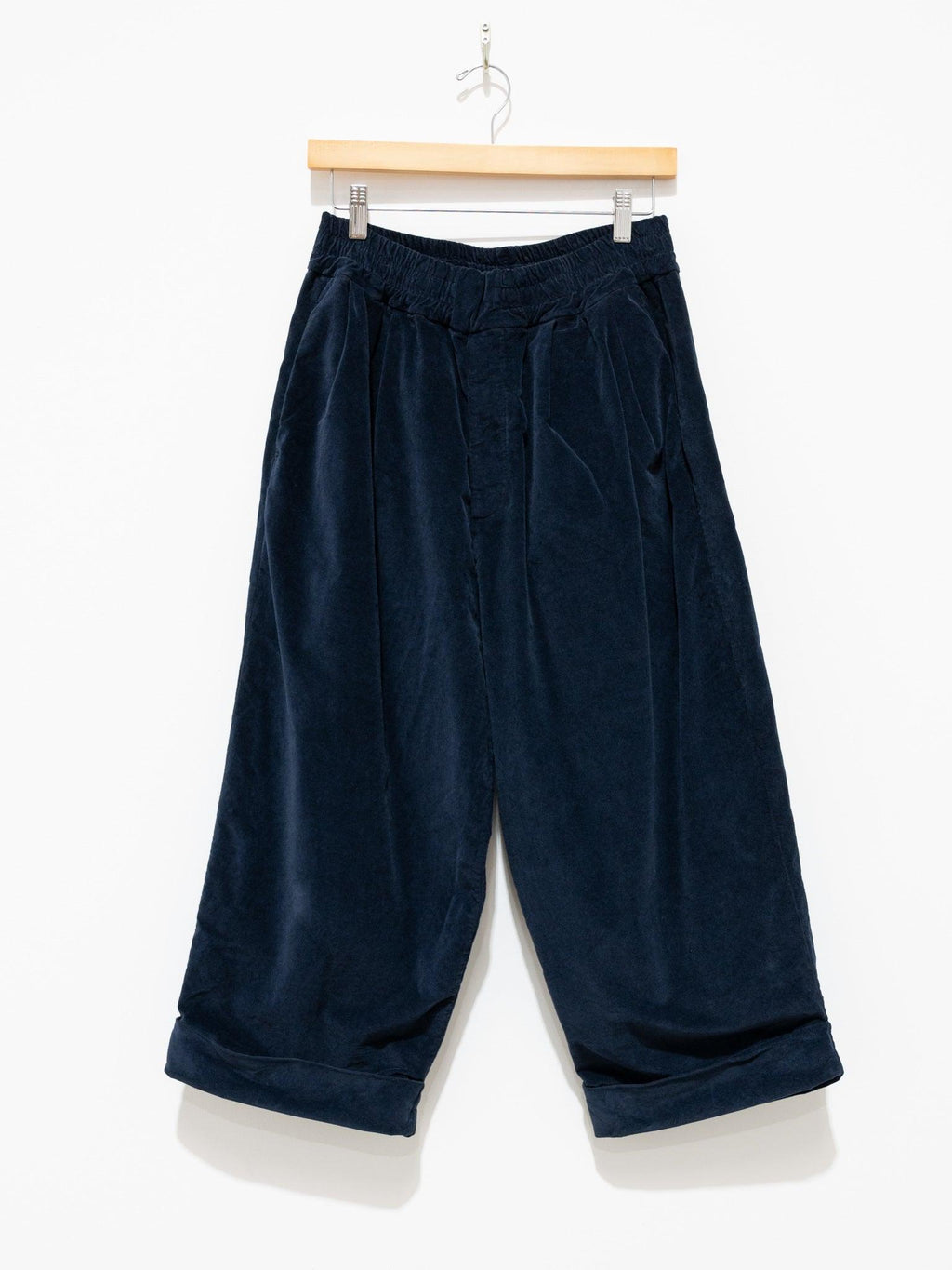 Namu Shop - Album Di Famiglia Bragoni Velvet Trousers - Navy