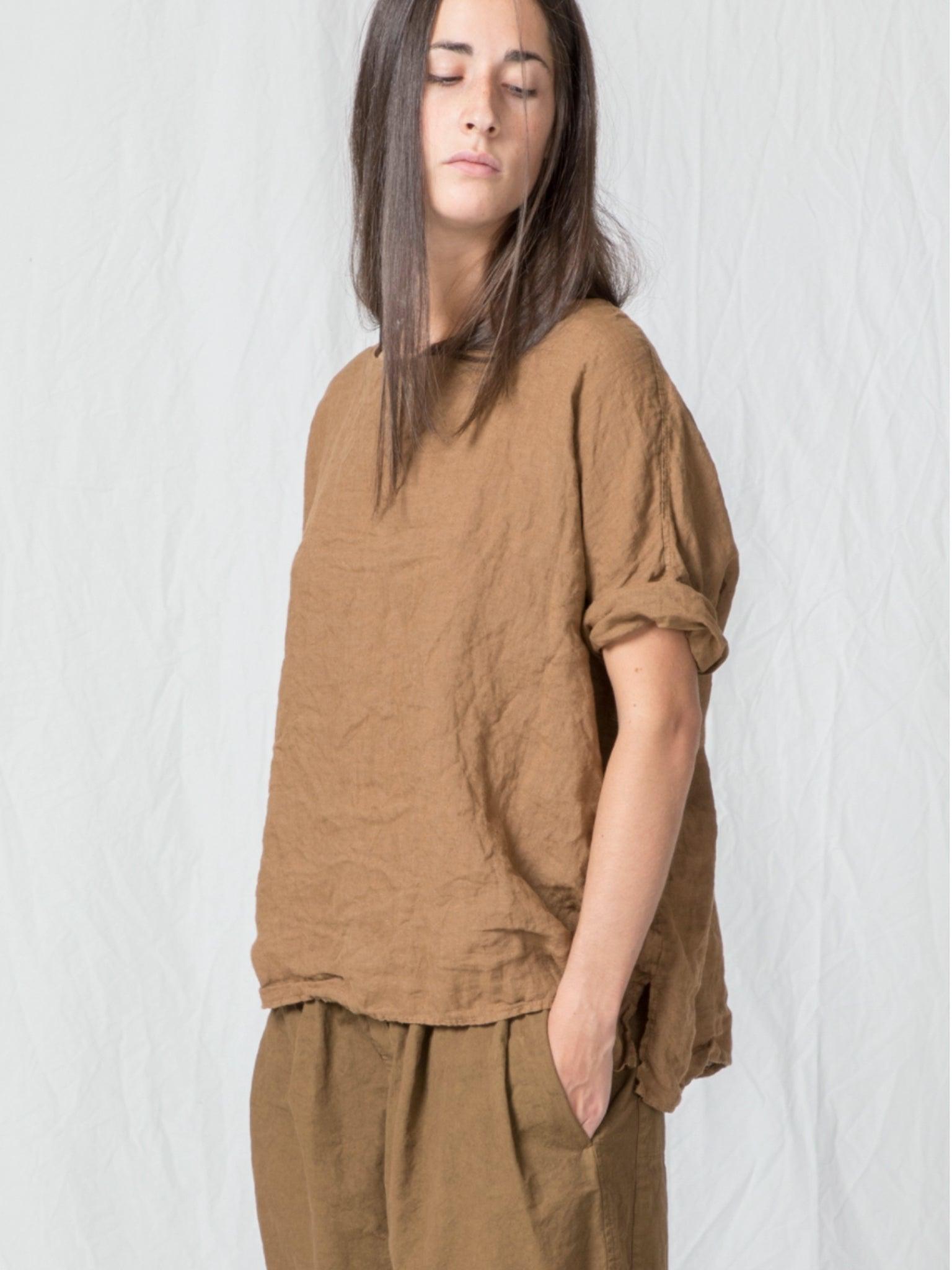 Namu Shop - Album di Famiglia Light Linen T-Shirt - Dune