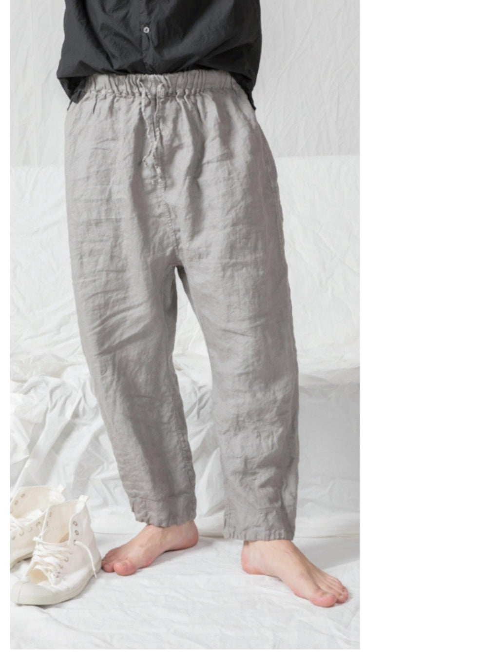 Namu Shop - Album di Famiglia Linen Braghe - Stone Gray