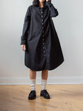 Namu Shop - Album di Famiglia Long Collar Shirt Dress TS - Black