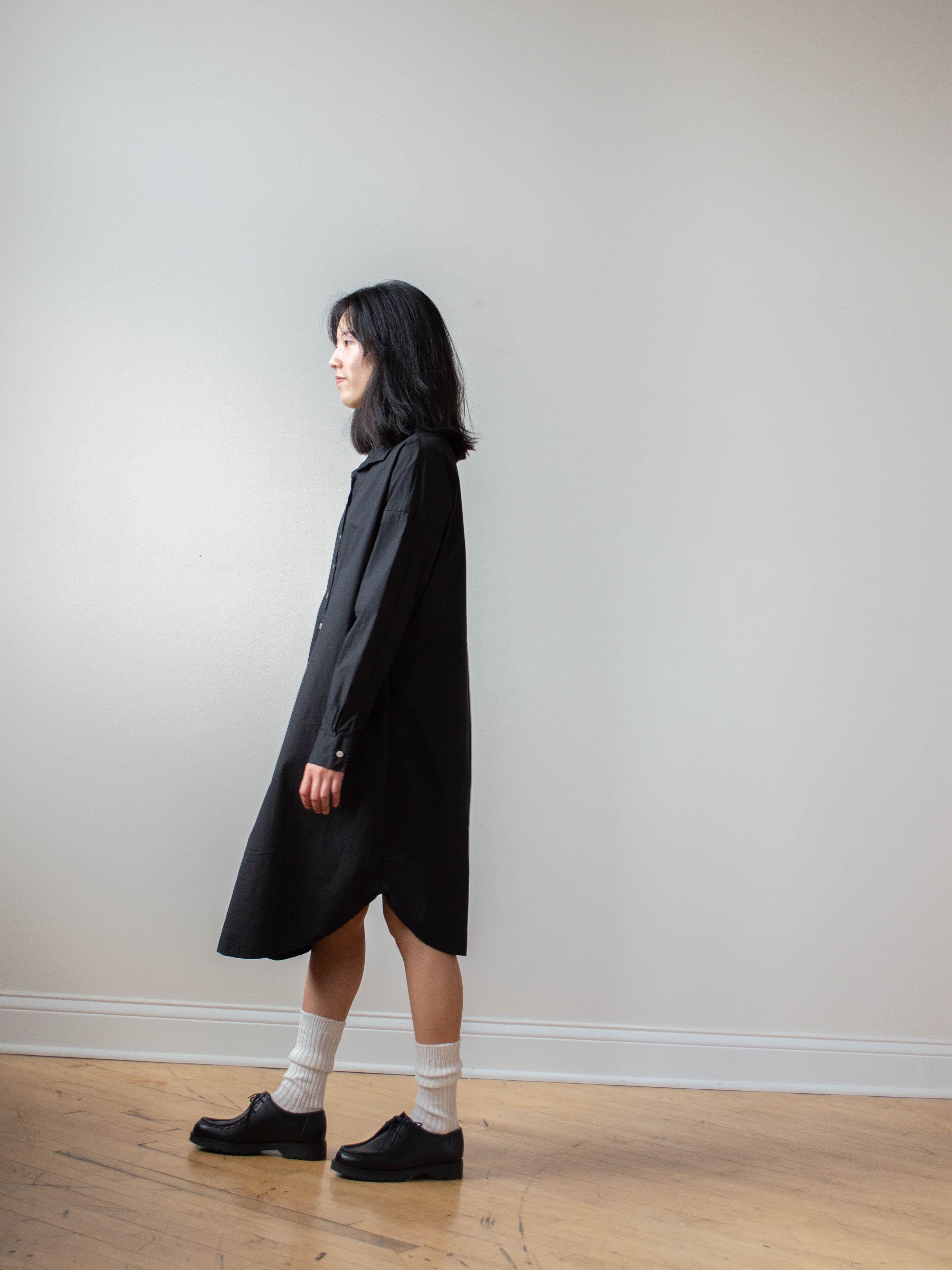 long collar shirt dress Collared Maxi Shirt Dress