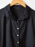 Namu Shop - Album di Famiglia Long Collar Shirt Dress TS - Black