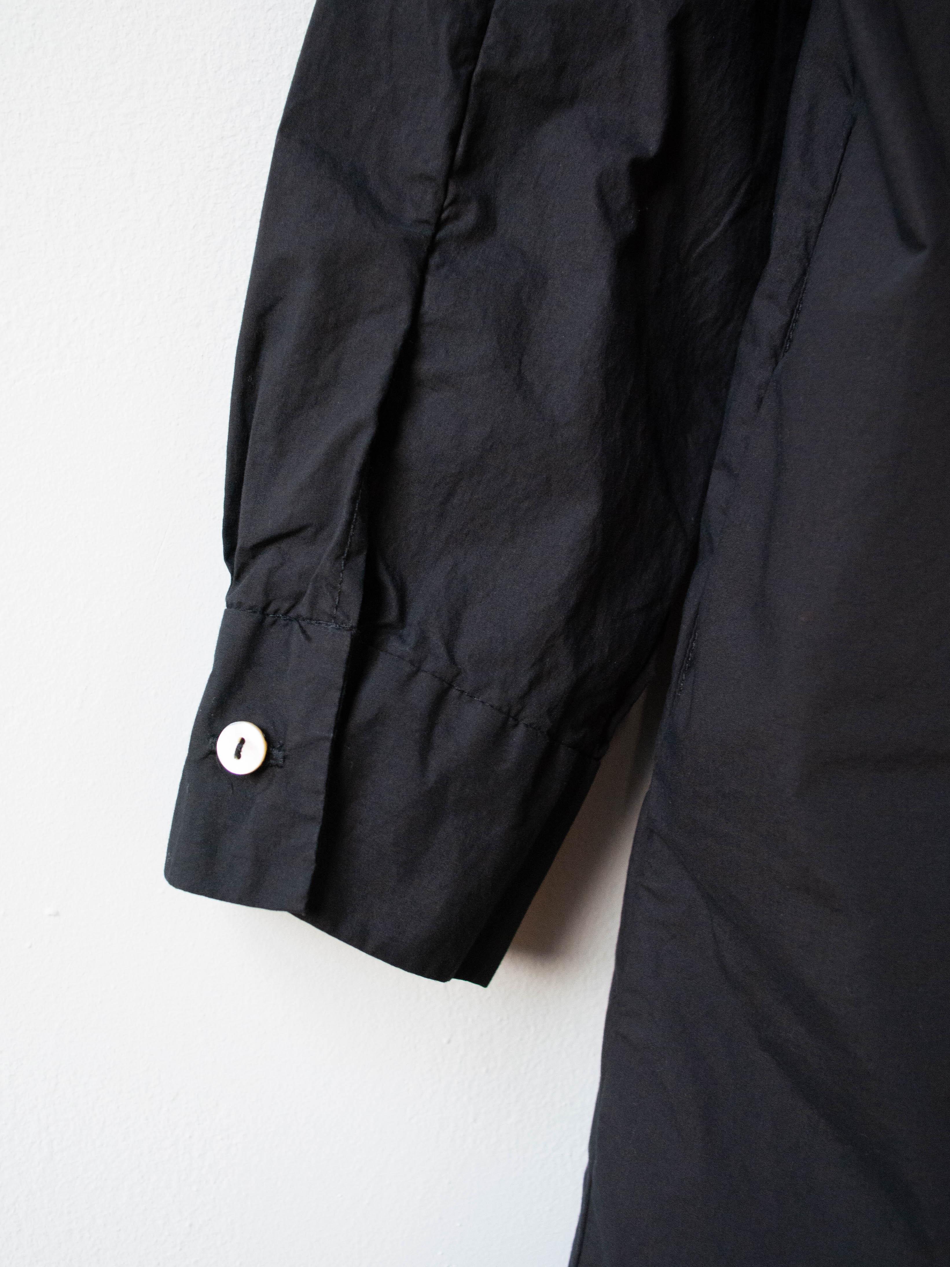 Namu Shop - Album di Famiglia Long Collar Shirt Dress TS - Black