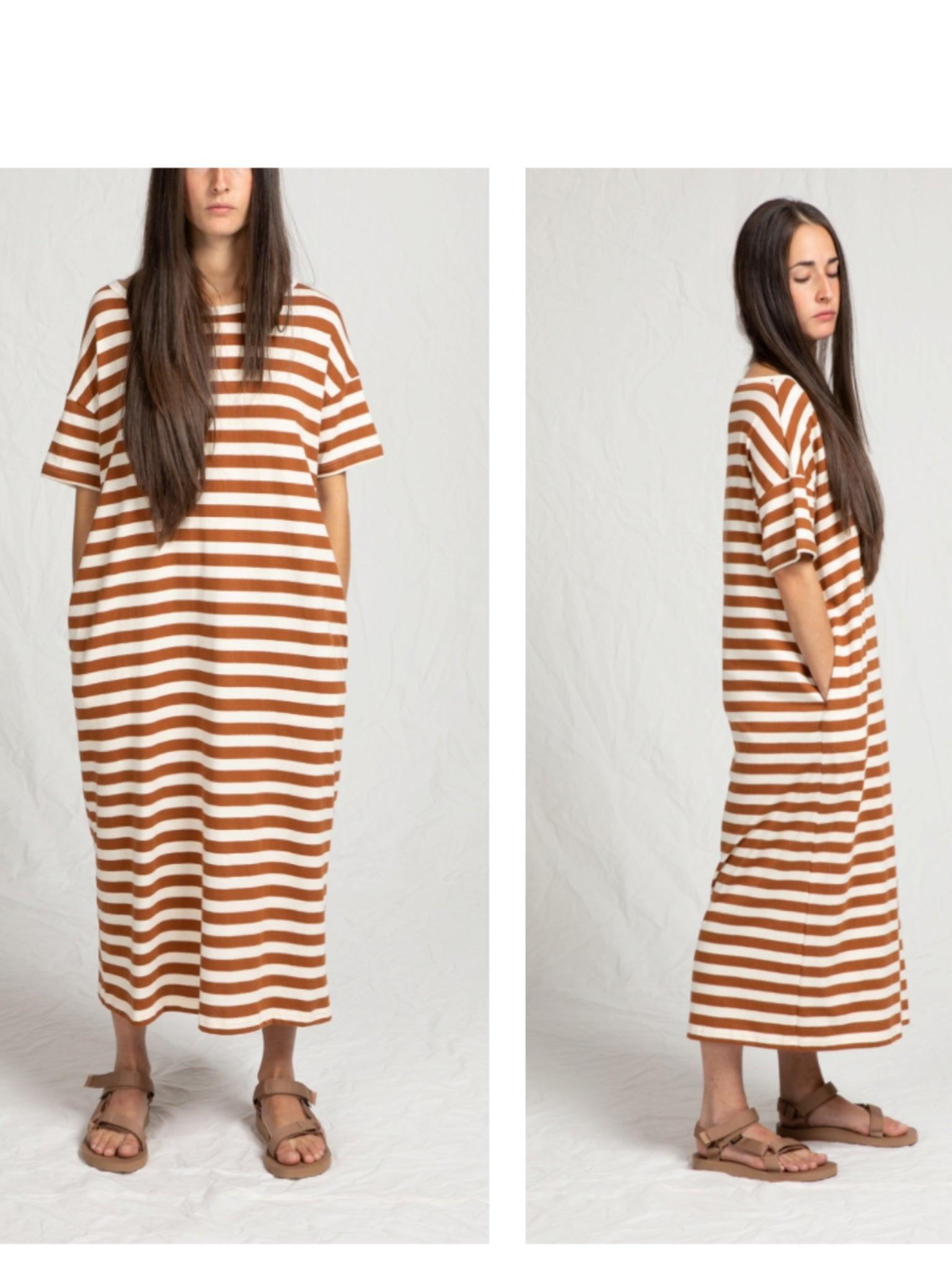 Namu Shop - Album di Famiglia Long T-Dress Riga - Dune