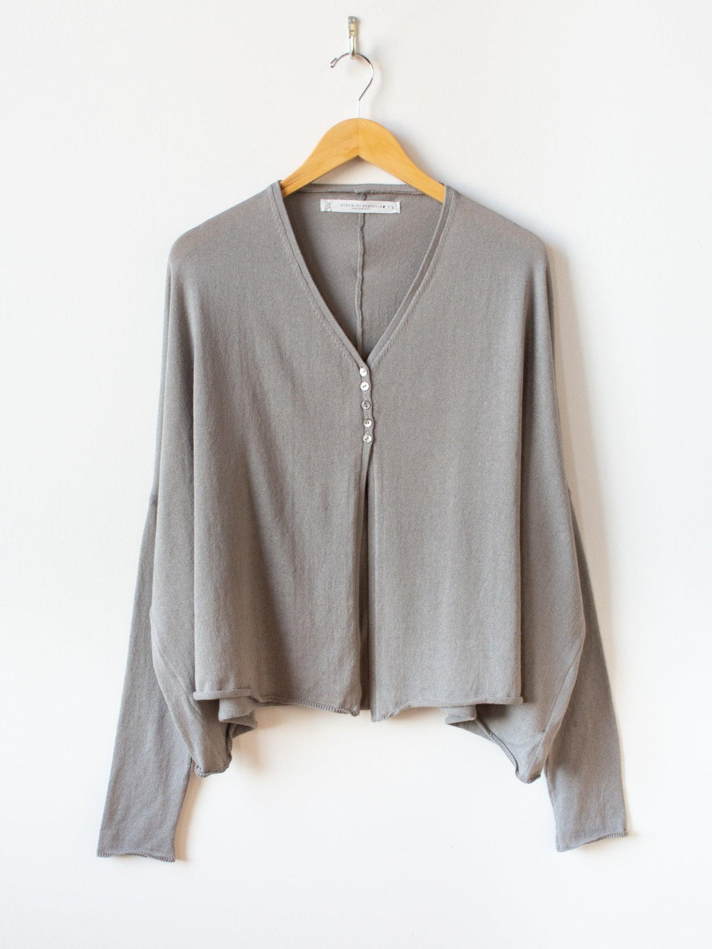Namu Shop - Album di Famiglia Oversized Knitted Cardigan - Gray
