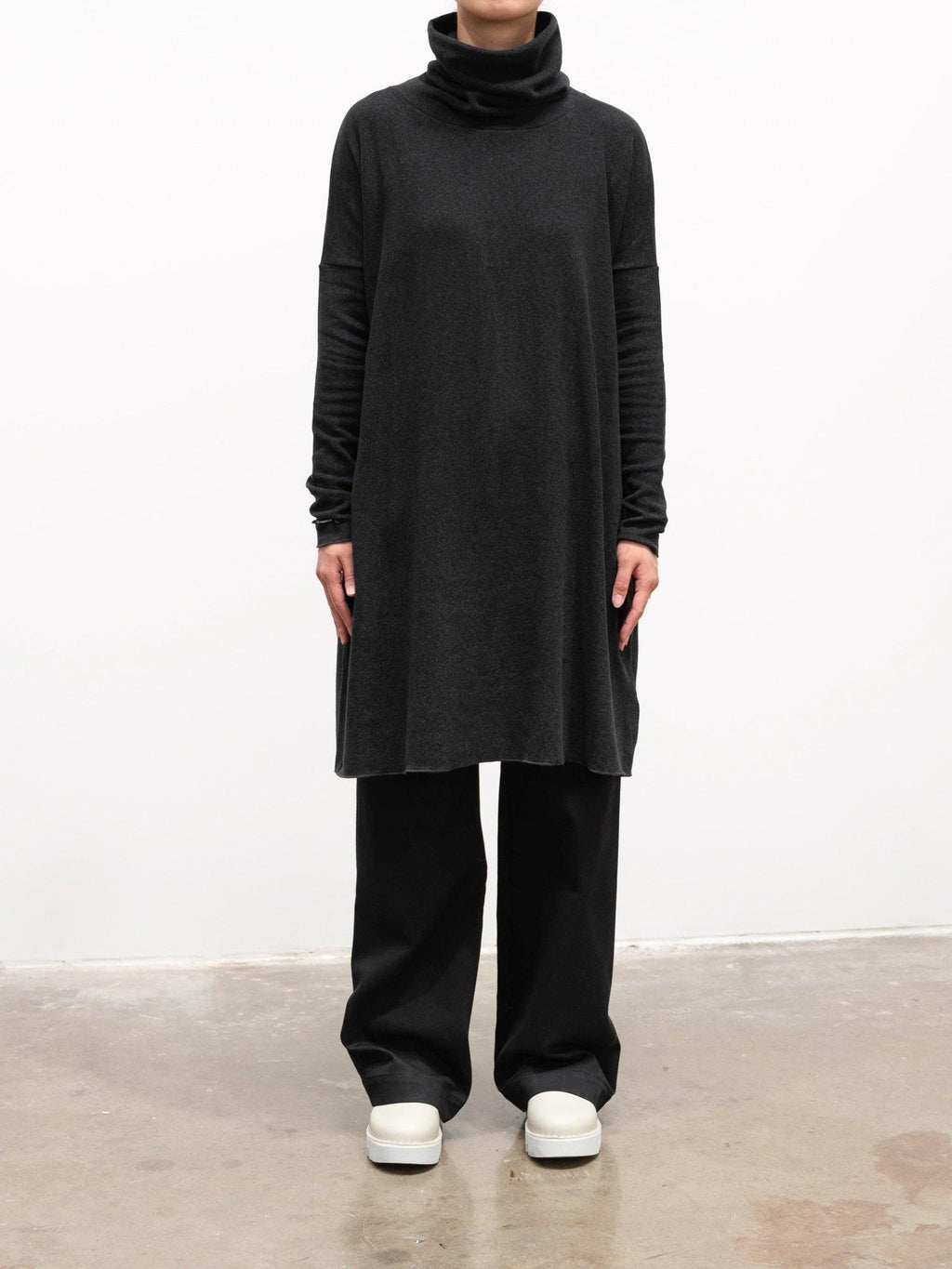 Namu Shop - Album Di Famiglia Oversized Turtleneck Dress JP - Almost Black