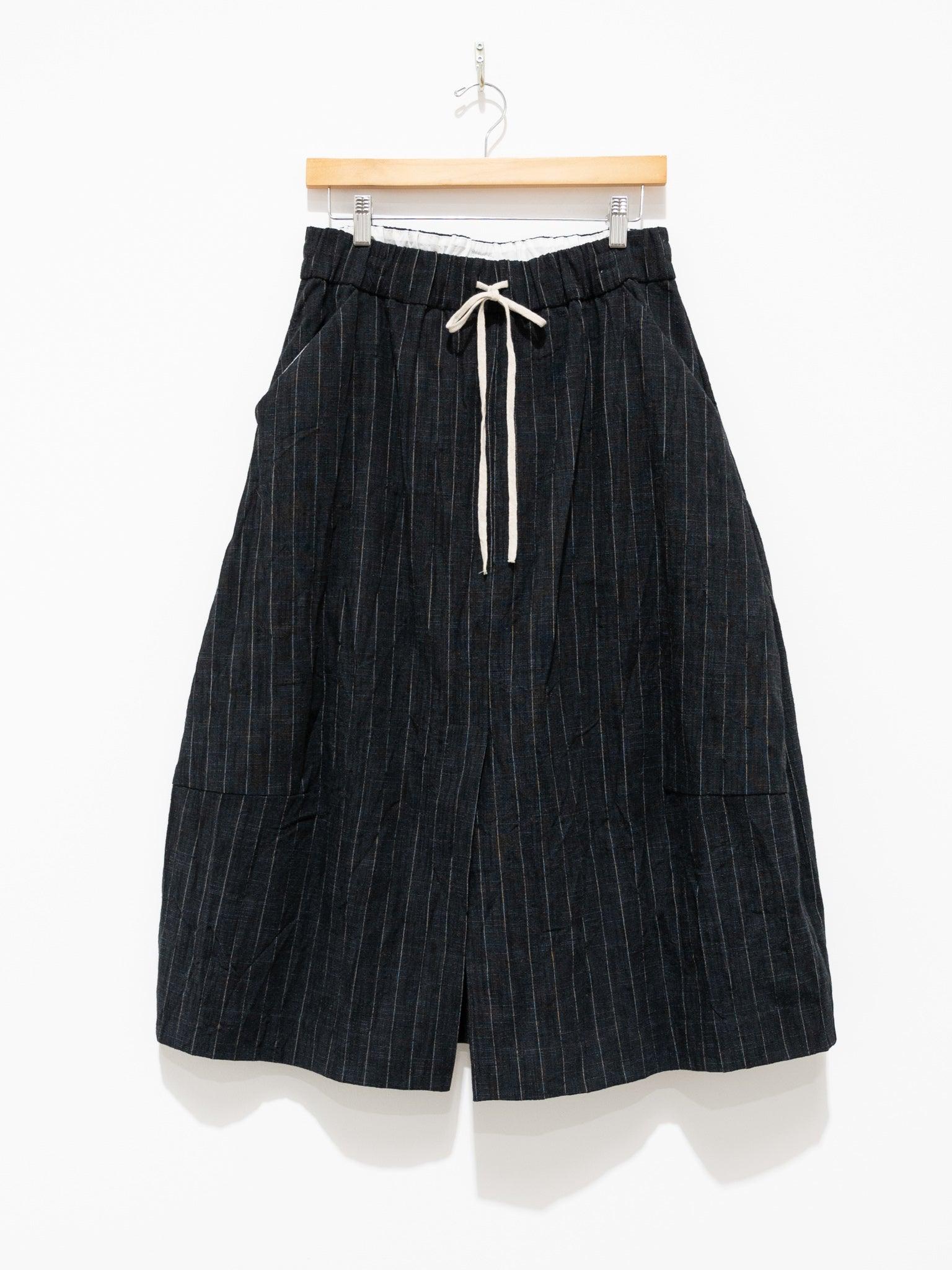 Namu Shop - Album Di Famiglia Pinstripe Skirt - Black (restocked)