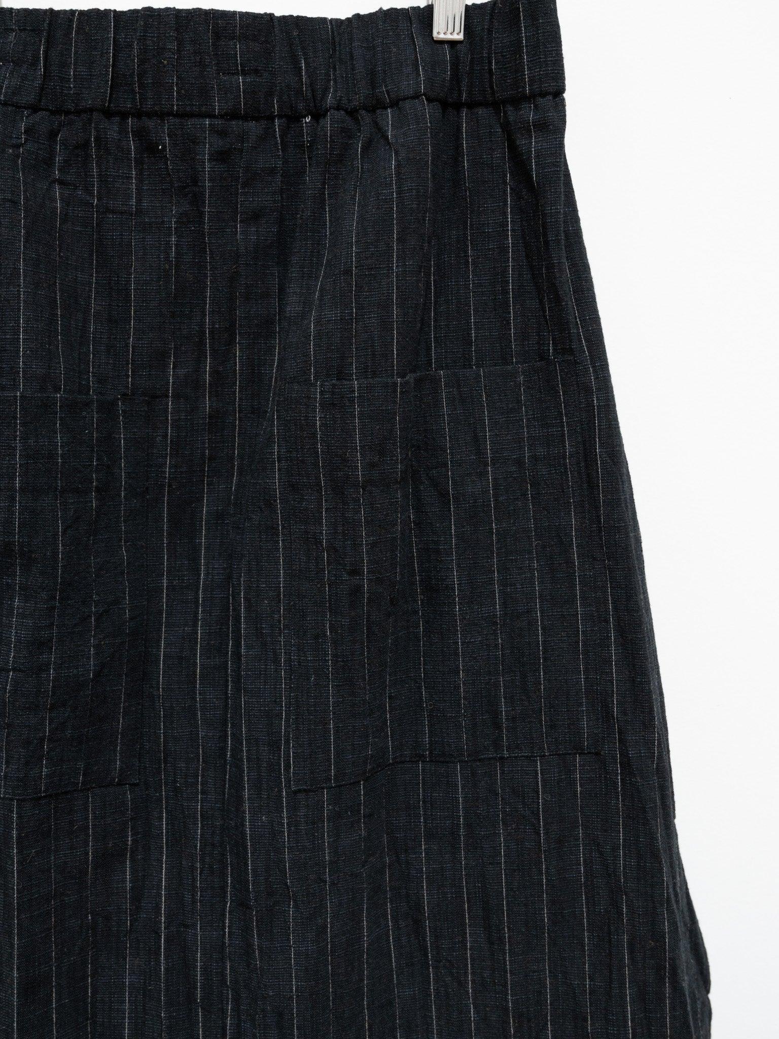 Namu Shop   Album Di Famiglia Pinstripe Skirt   Black restocked