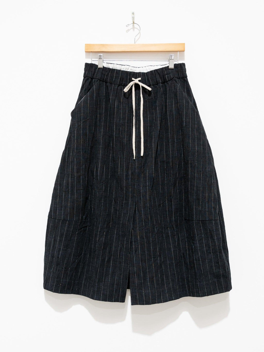 Namu Shop - Album Di Famiglia Pinstripe Skirt - Black (restocked)