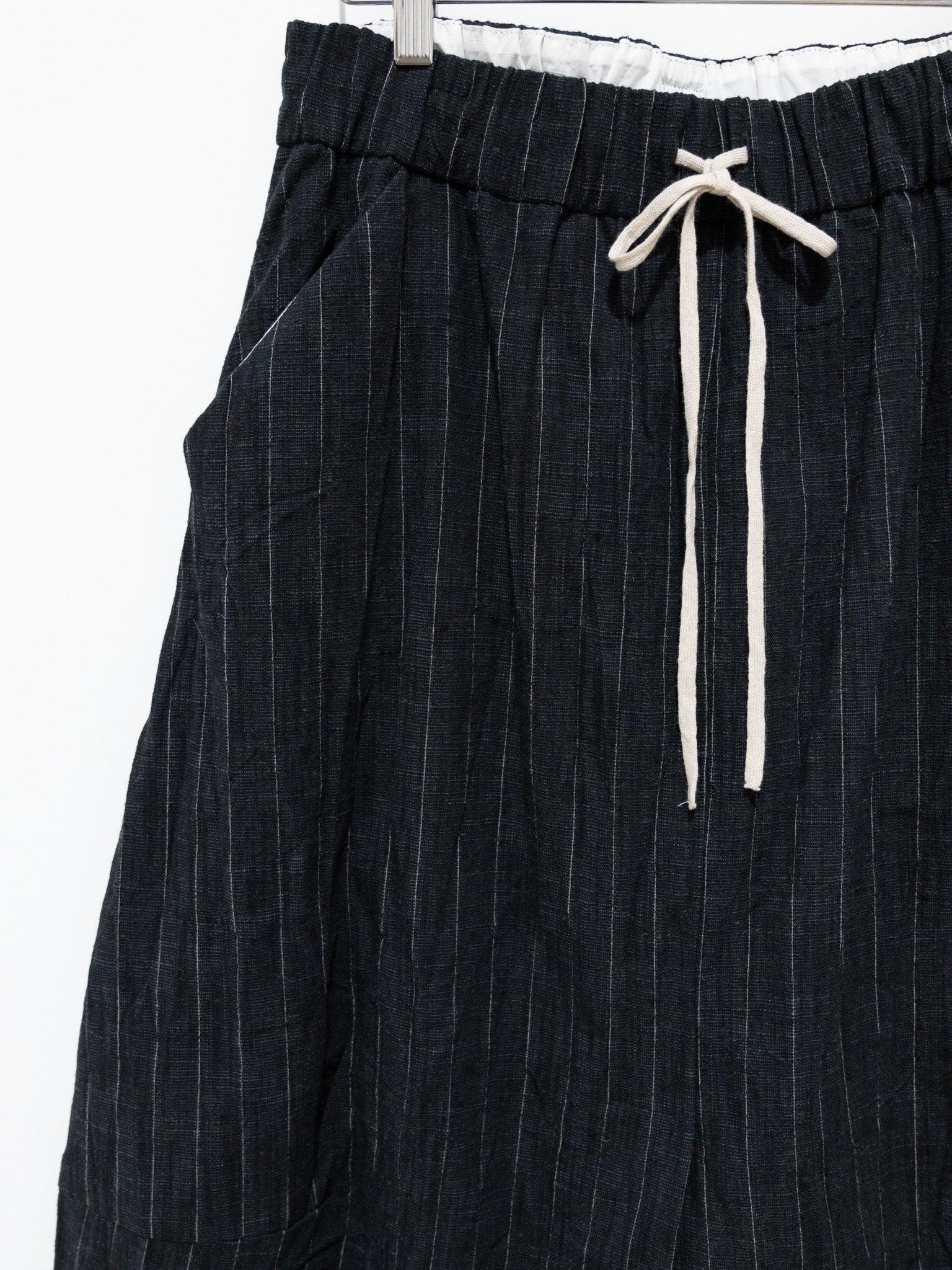 Namu Shop - Album Di Famiglia Pinstripe Skirt - Black (restocked)