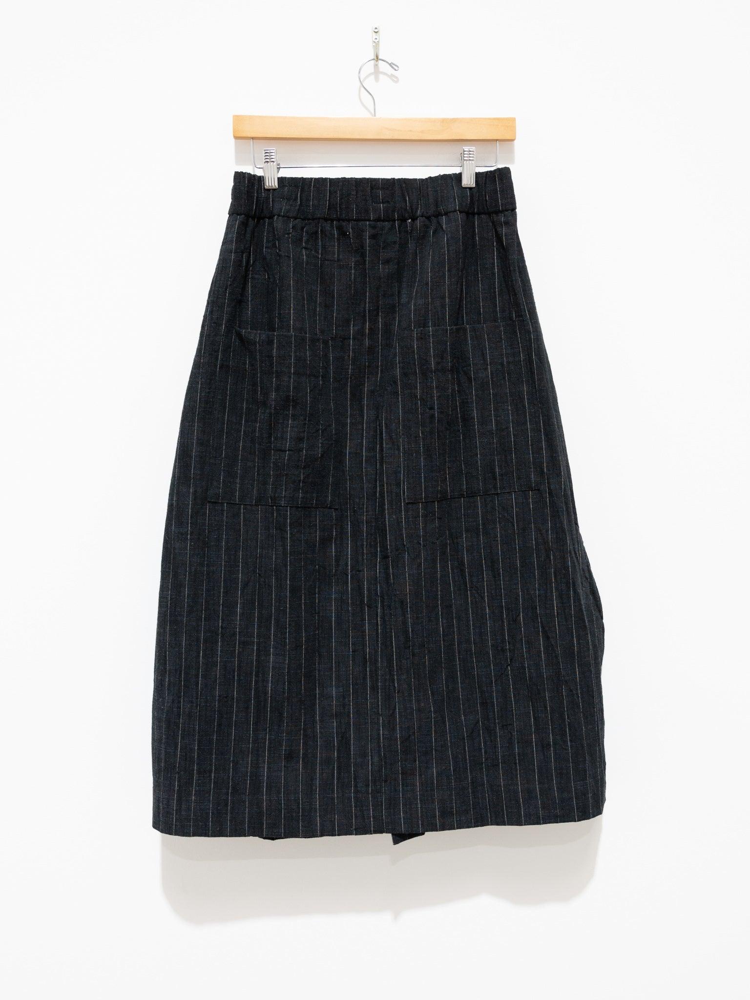 Namu Shop - Album Di Famiglia Pinstripe Skirt - Black (restocked)
