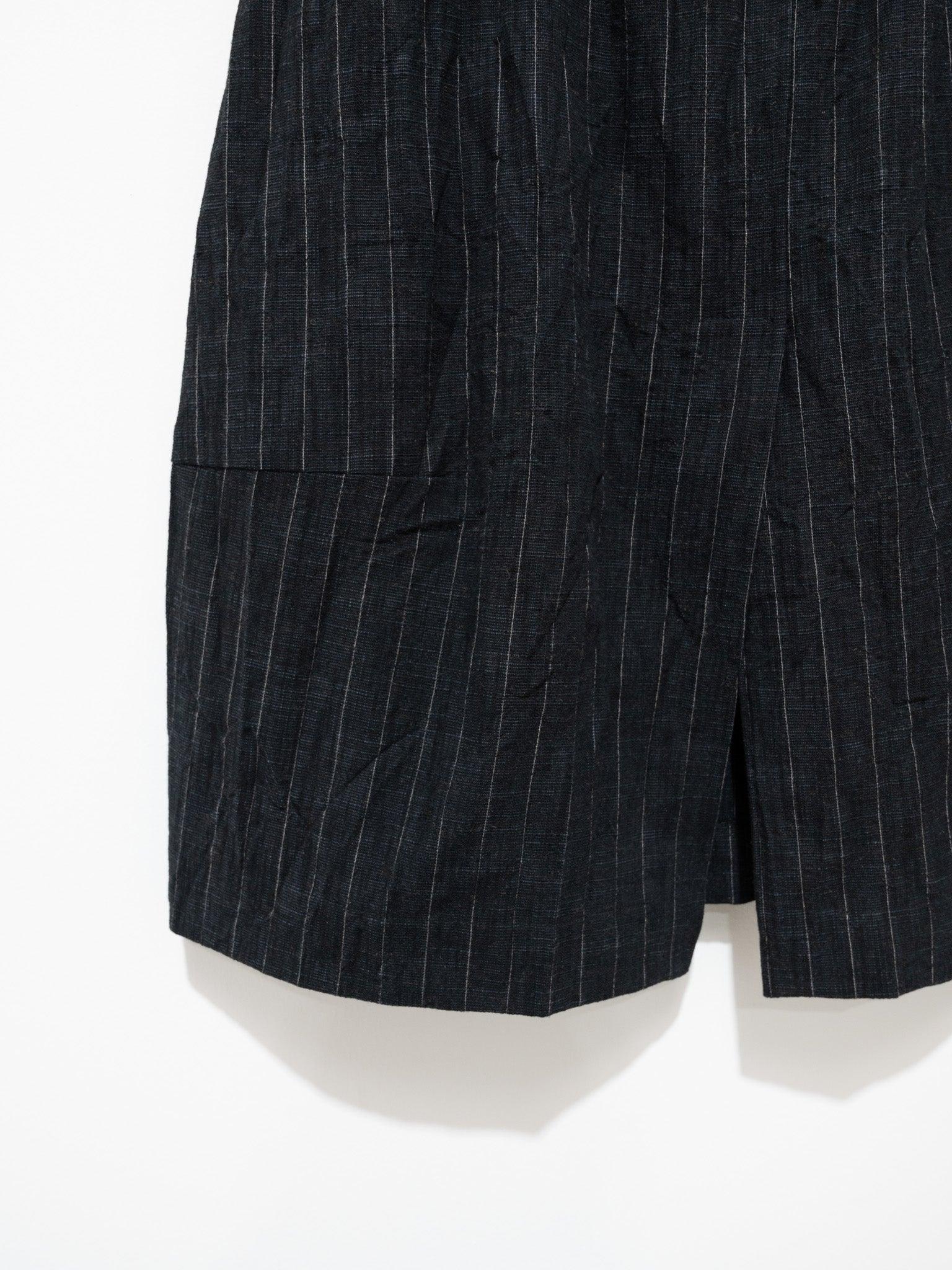 Namu Shop - Album Di Famiglia Pinstripe Skirt - Black (restocked)