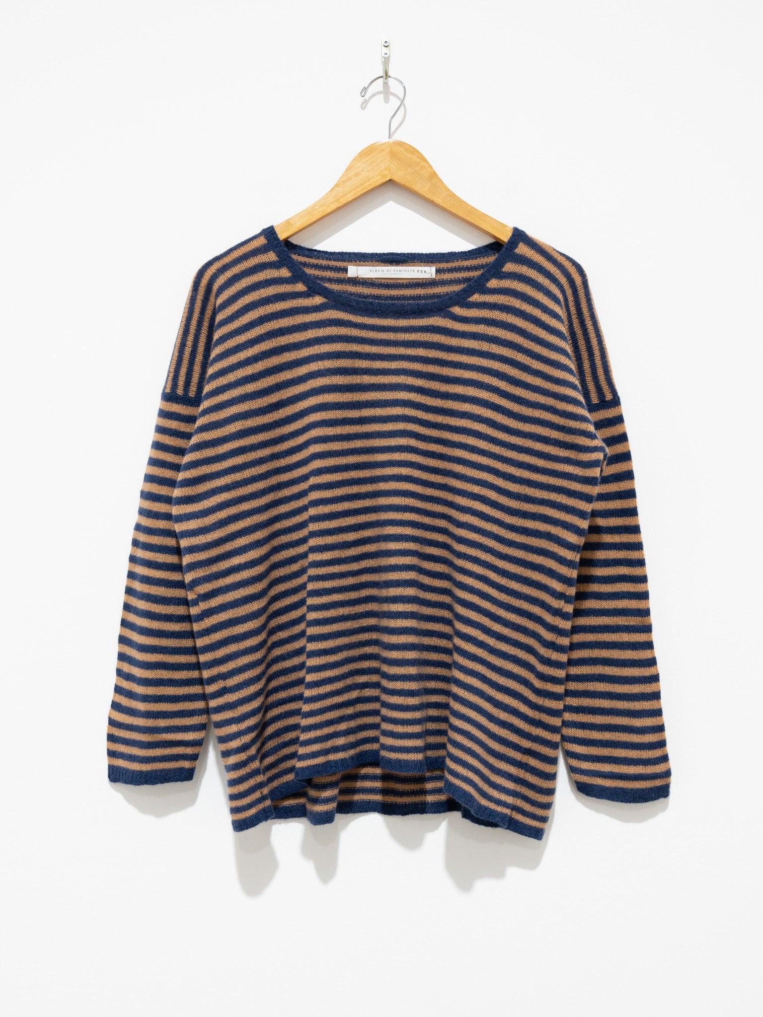 Namu Shop - Album Di Famiglia Pullover Riga WS - Cookie Navy