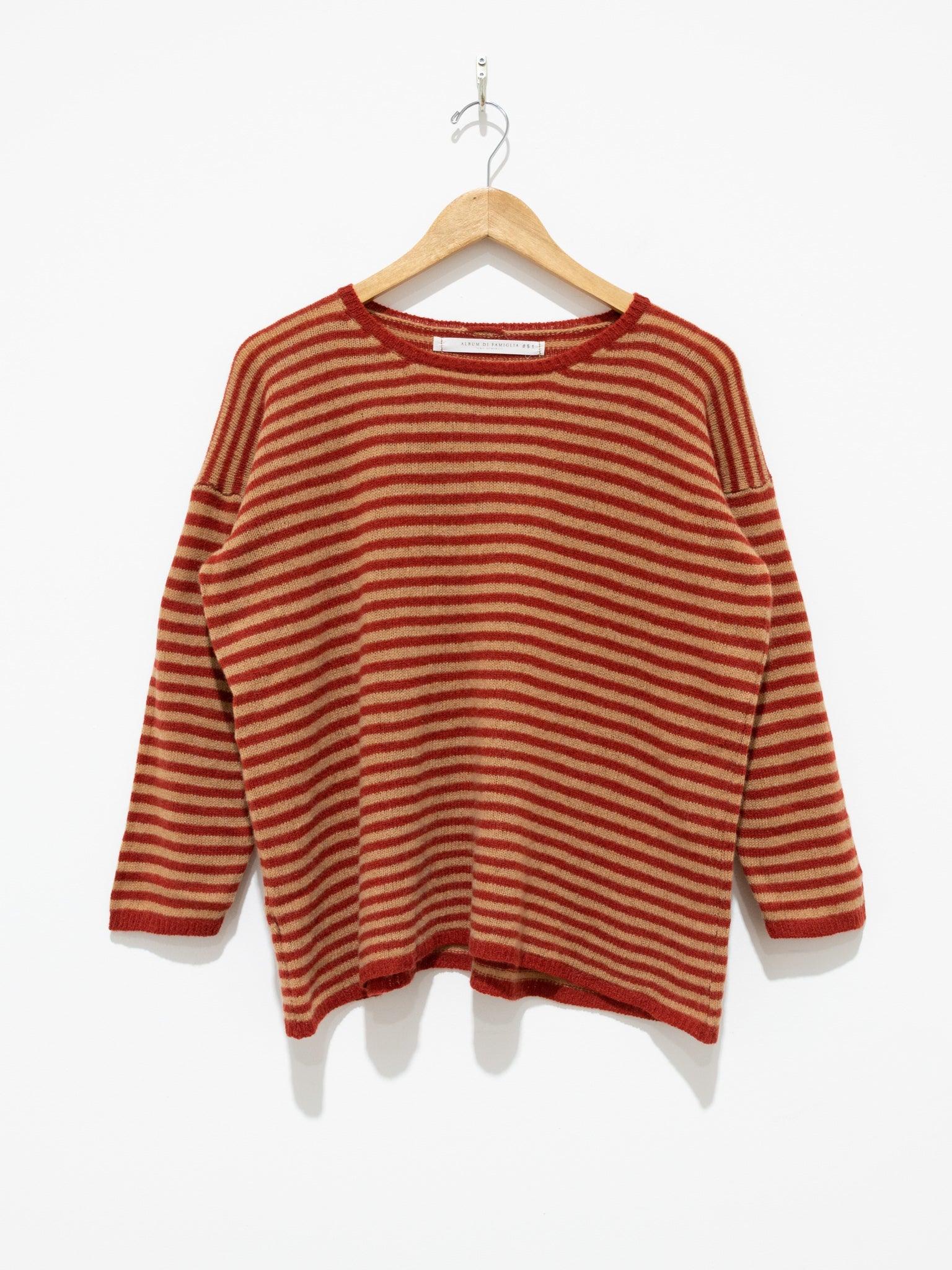 Namu Shop - Album Di Famiglia Pullover Riga WS - Cookie/Red