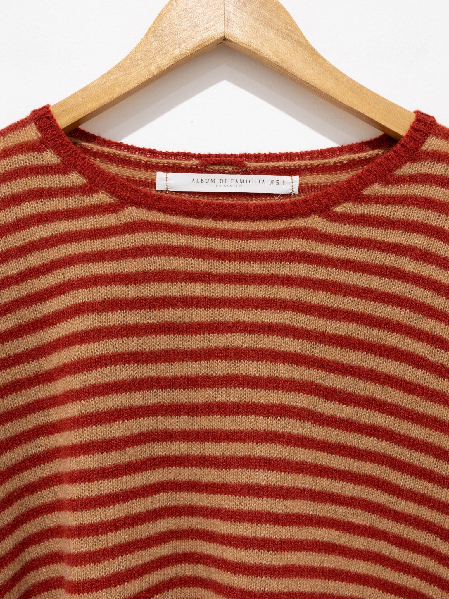 Namu Shop - Album Di Famiglia Pullover Riga WS - Cookie/Red