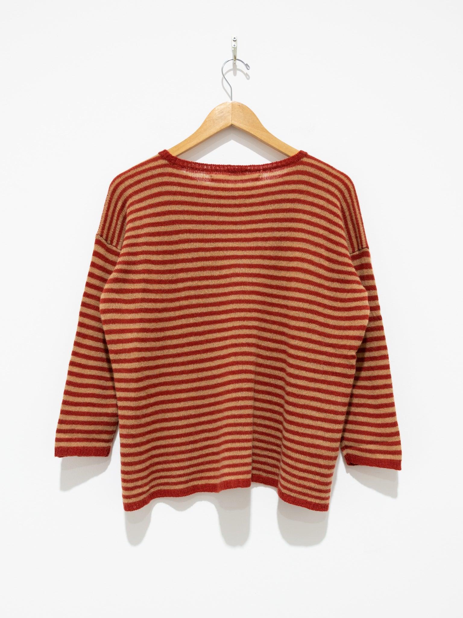 Namu Shop - Album Di Famiglia Pullover Riga WS - Cookie/Red