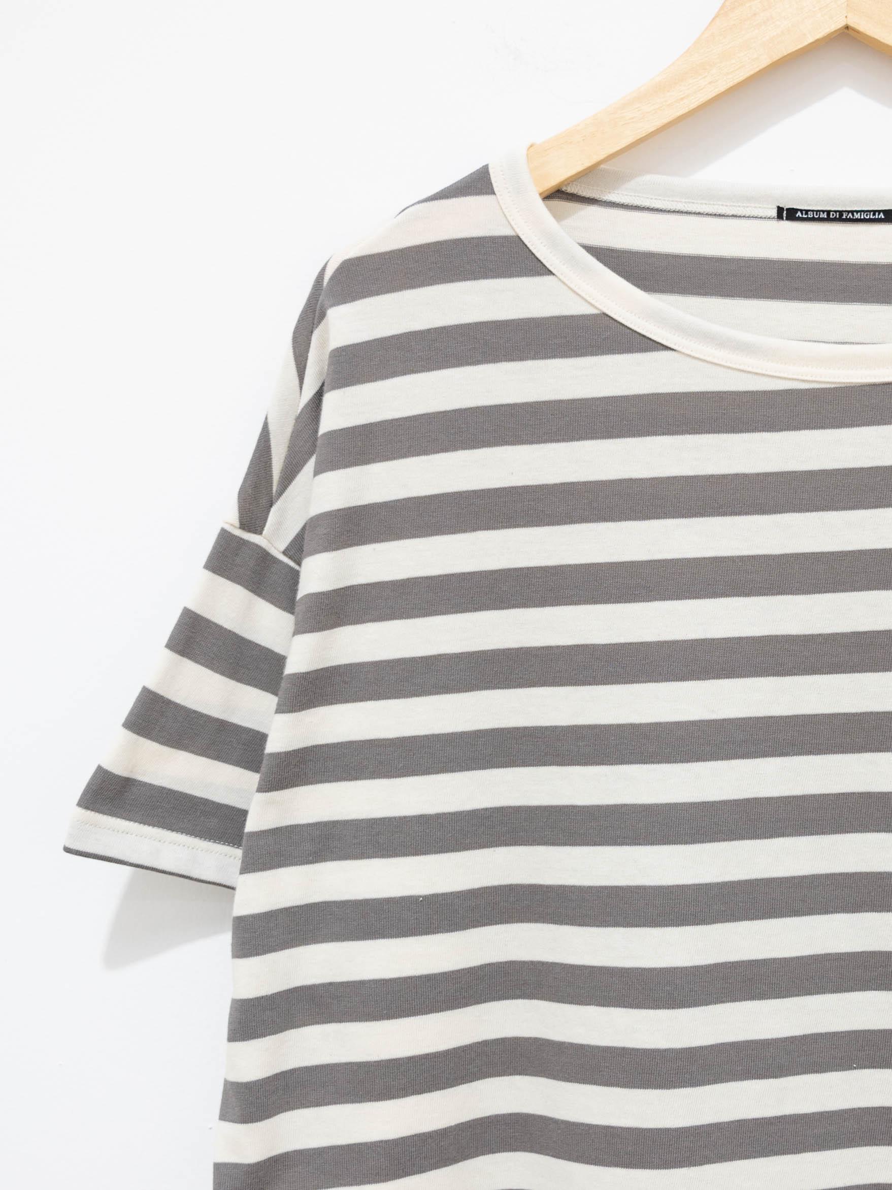 Namu Shop - Album di Famiglia T-Shirt Riga - Stone Gray