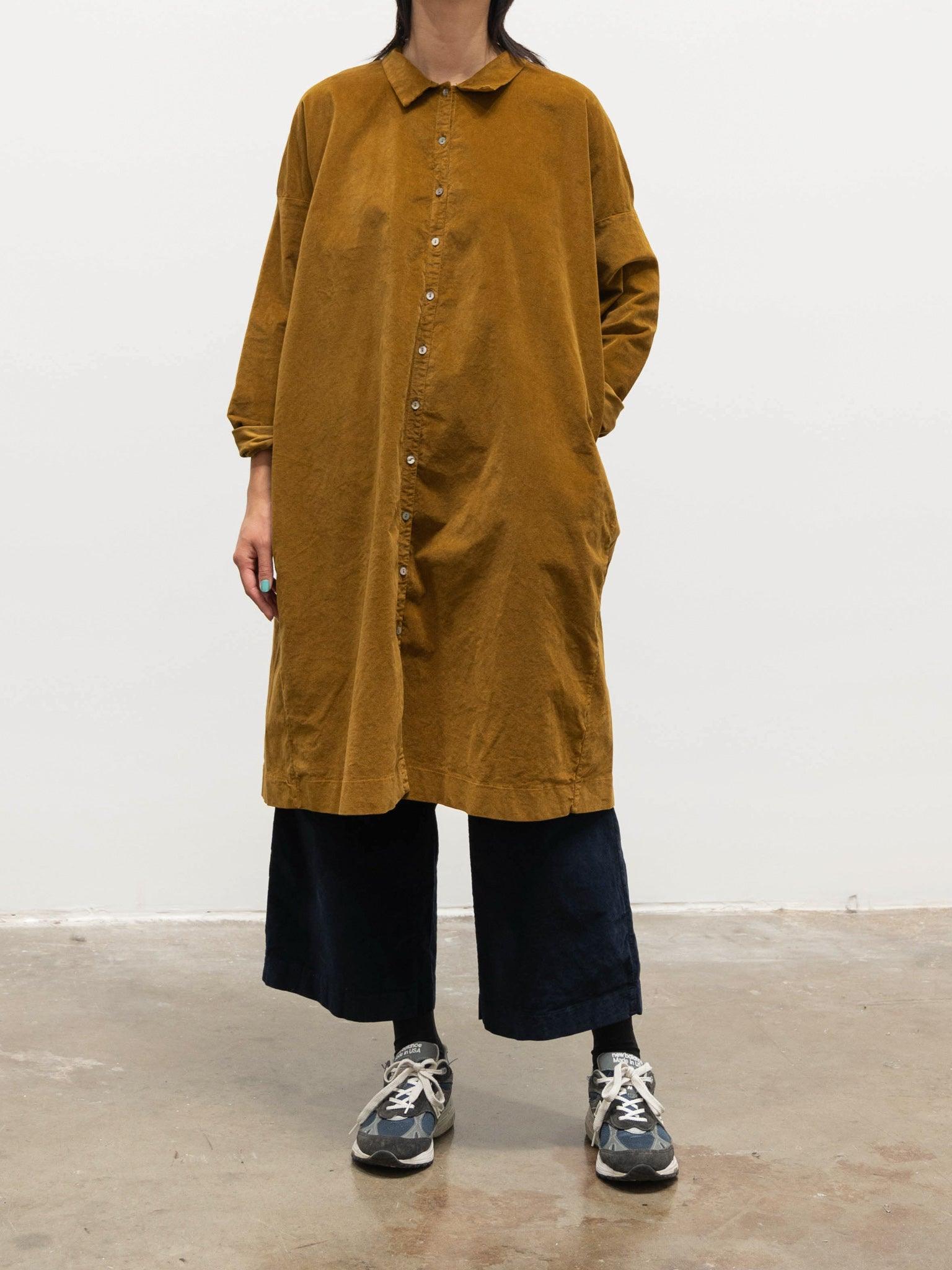 Namu Shop - Album Di Famiglia Velvet Collar Dress - Cookie
