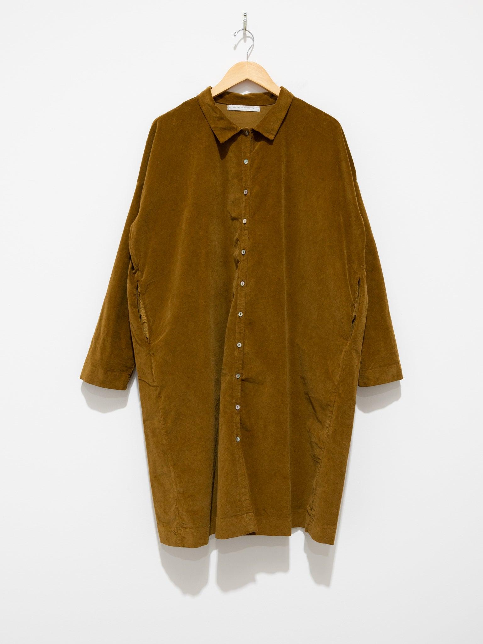 Namu Shop - Album Di Famiglia Velvet Collar Dress - Cookie