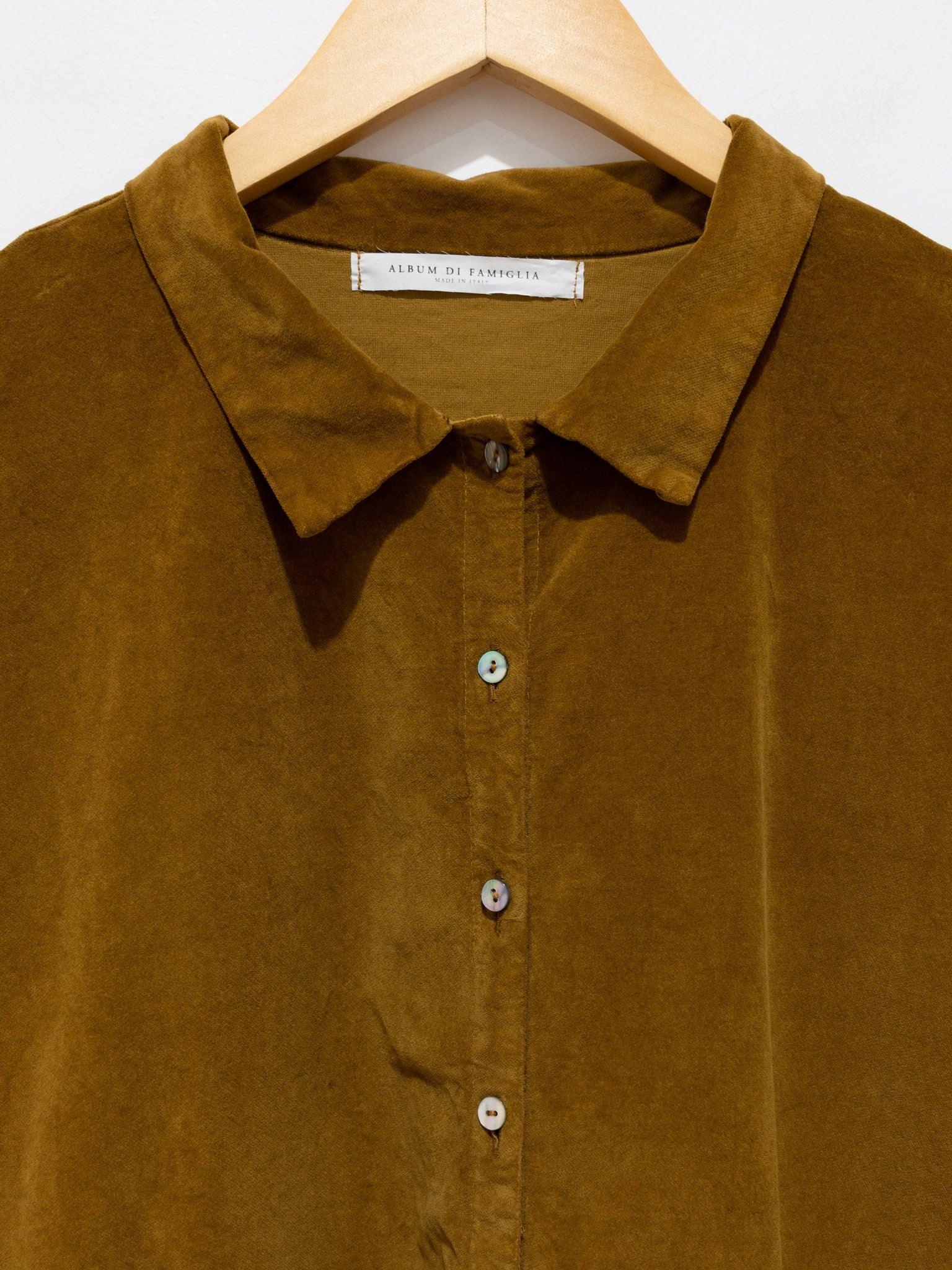 Namu Shop - Album Di Famiglia Velvet Collar Dress - Cookie
