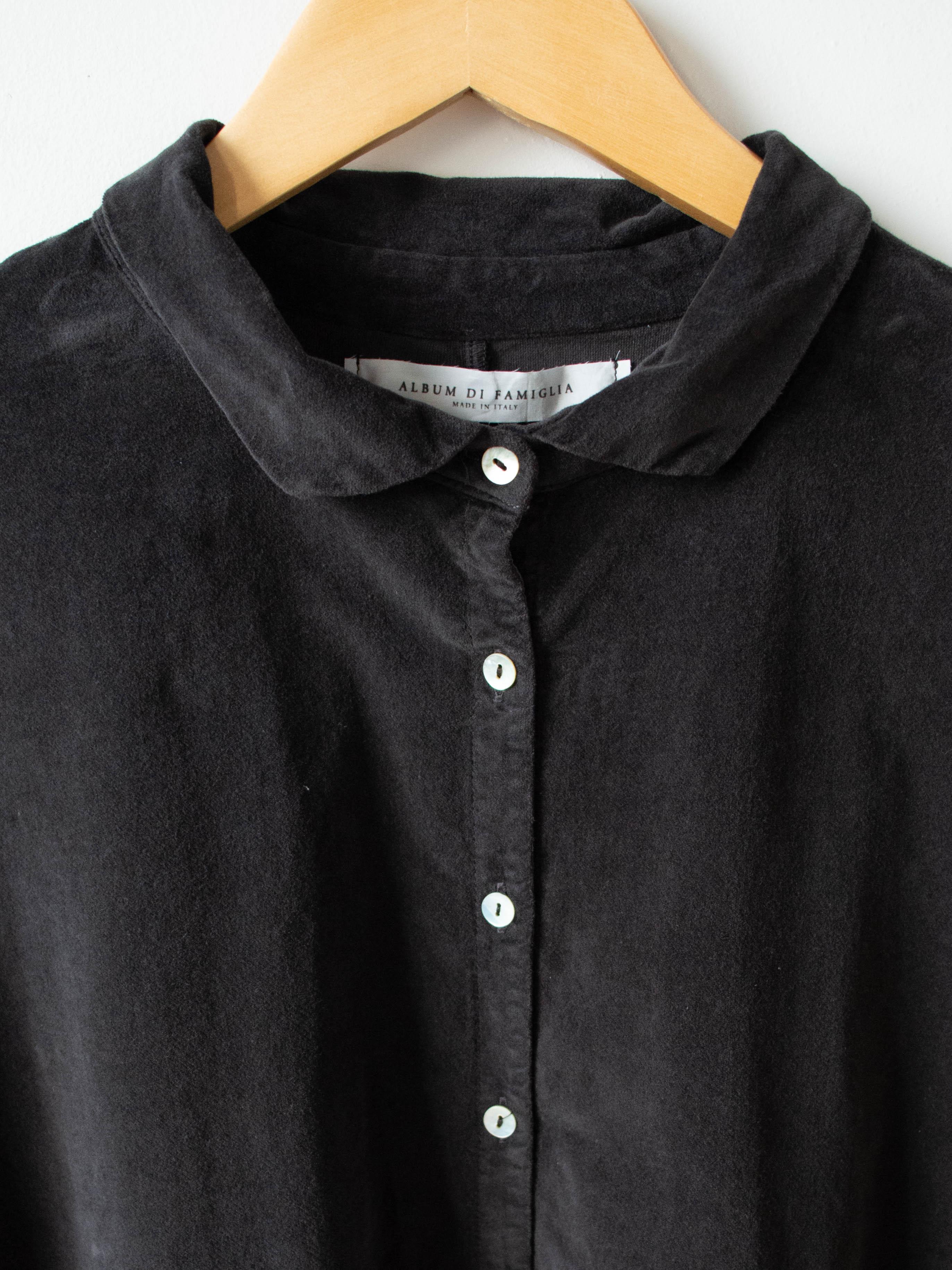 Namu Shop - Album di Famiglia Velvet Collar Dress - Moka