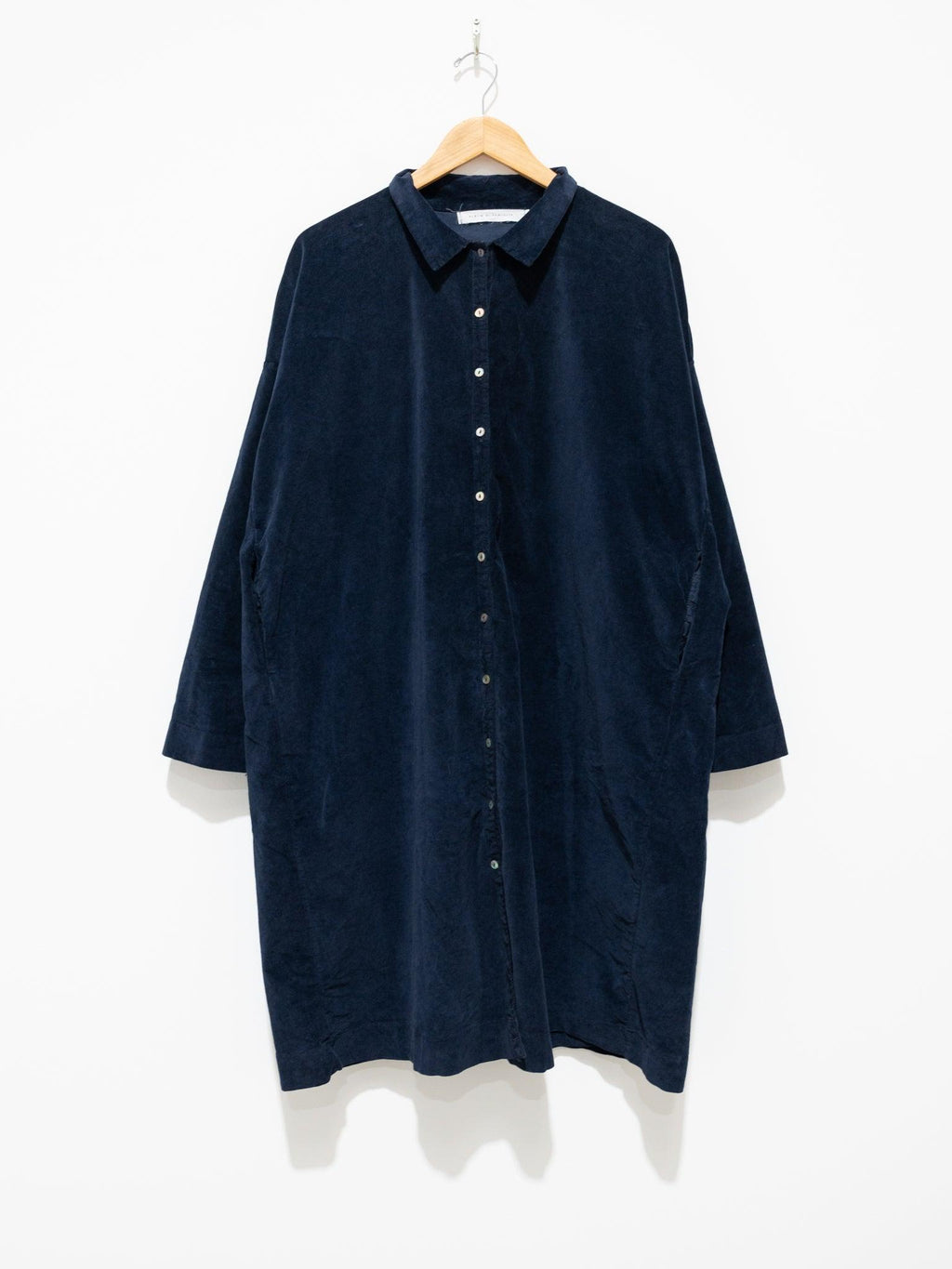 Namu Shop - Album Di Famiglia Velvet Collar Dress - Navy