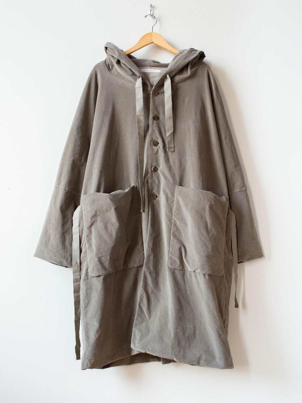 Namu Shop - Album di Famiglia Velvet Hooded Coat - Marron Glace