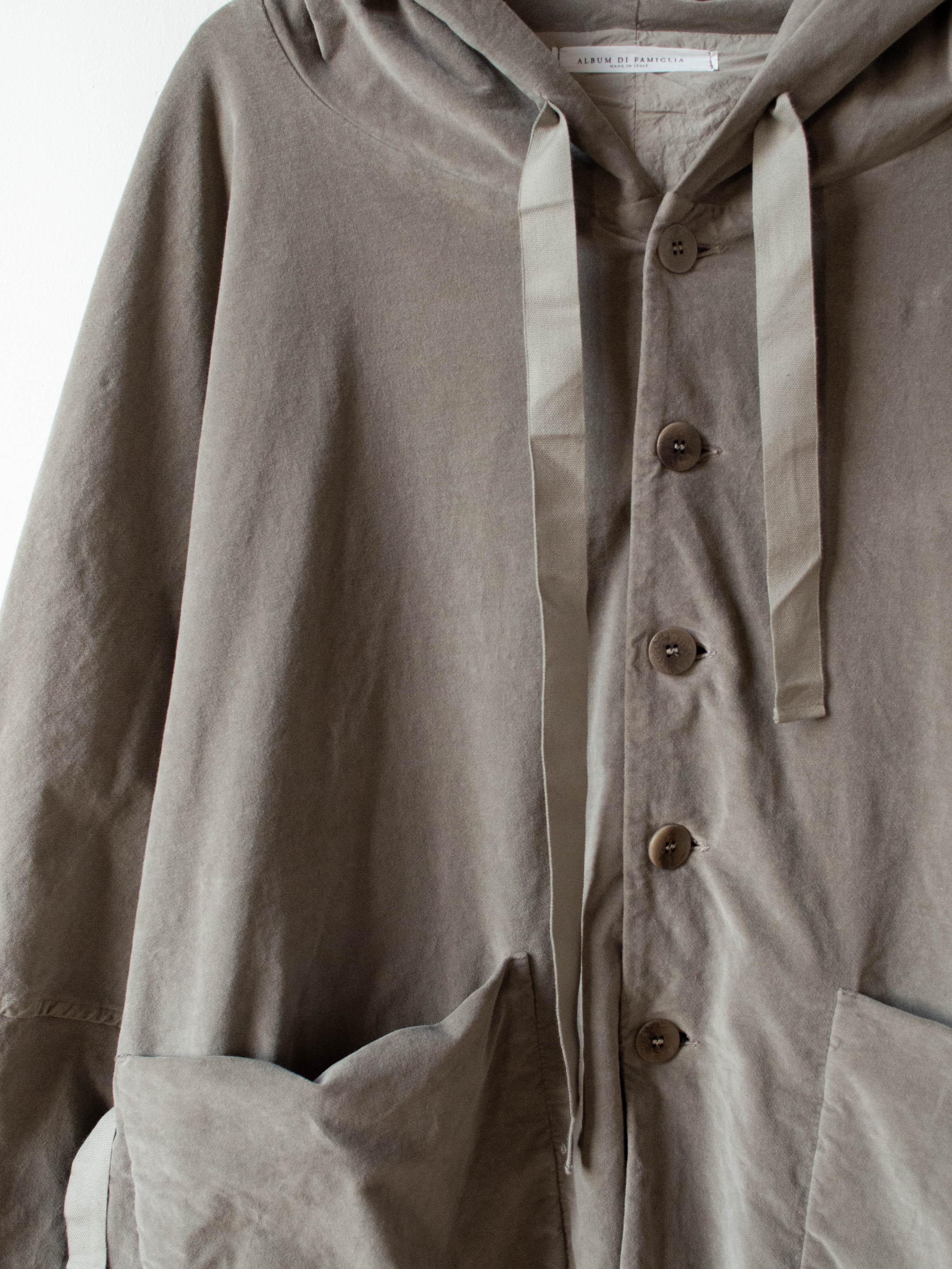 Namu Shop - Album di Famiglia Velvet Hooded Coat - Marron Glace