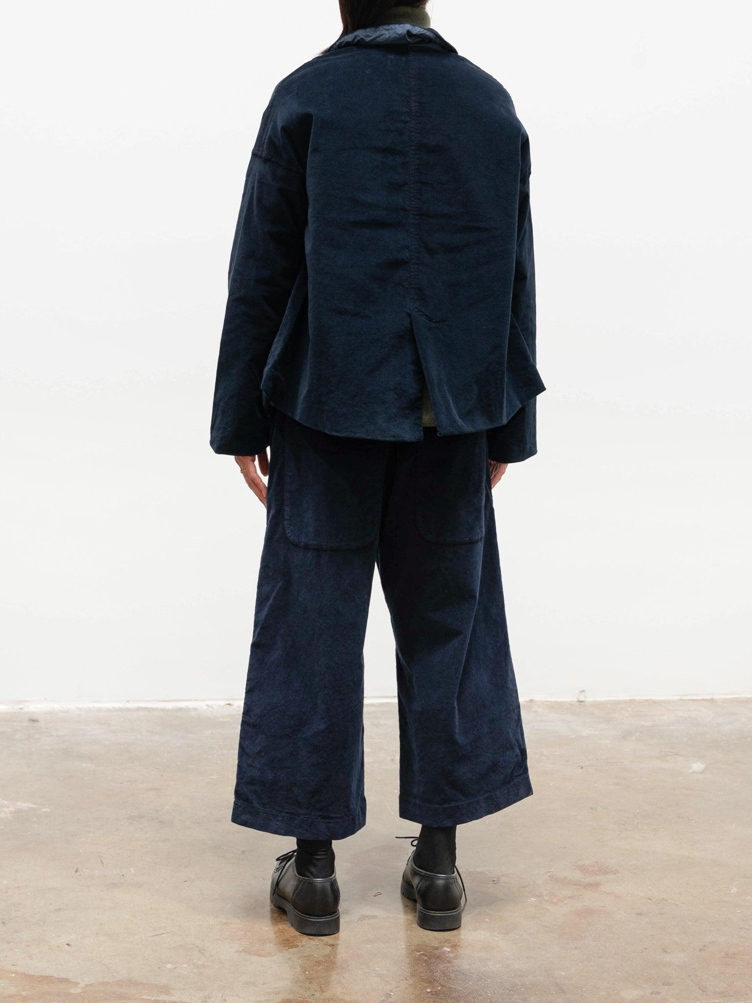 Namu Shop - Album Di Famiglia Velvet Loose Blazer - Navy