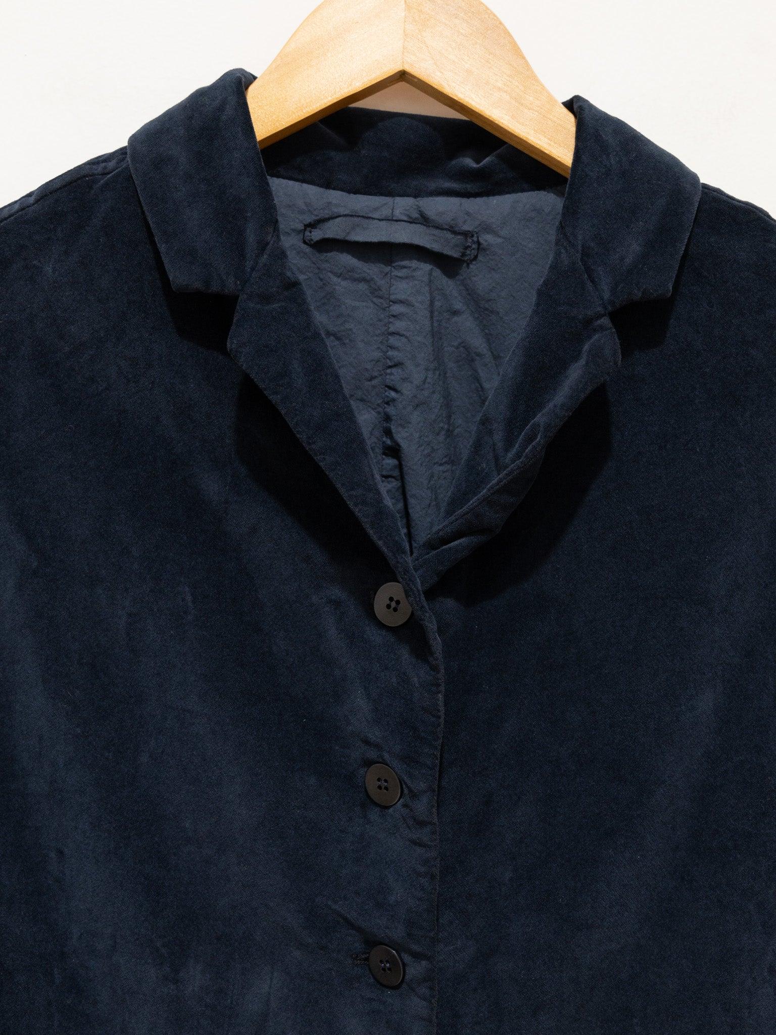 Namu Shop - Album Di Famiglia Velvet Loose Blazer - Navy