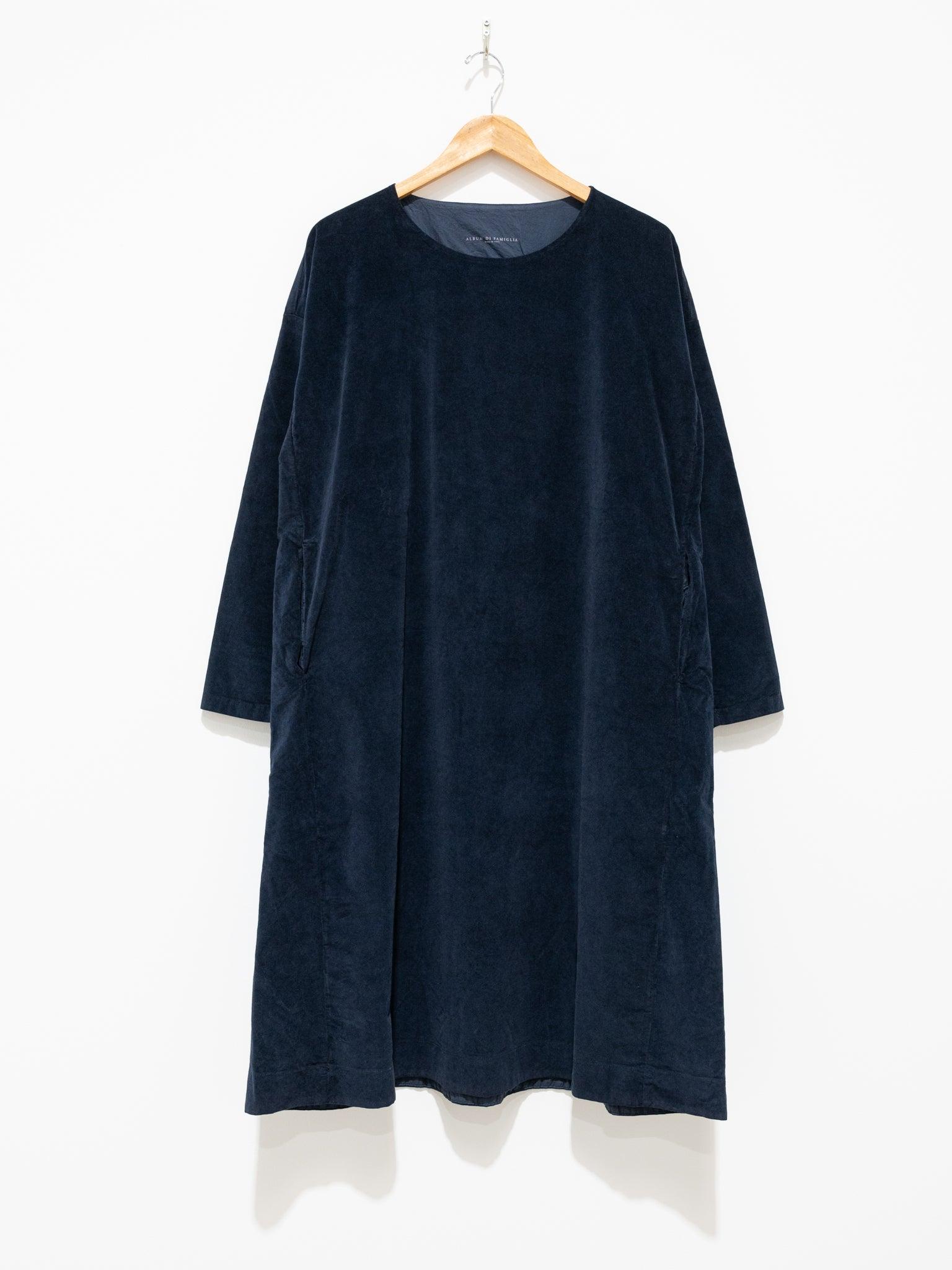 Namu Shop - Album Di Famiglia Velvet T-Dress - Navy