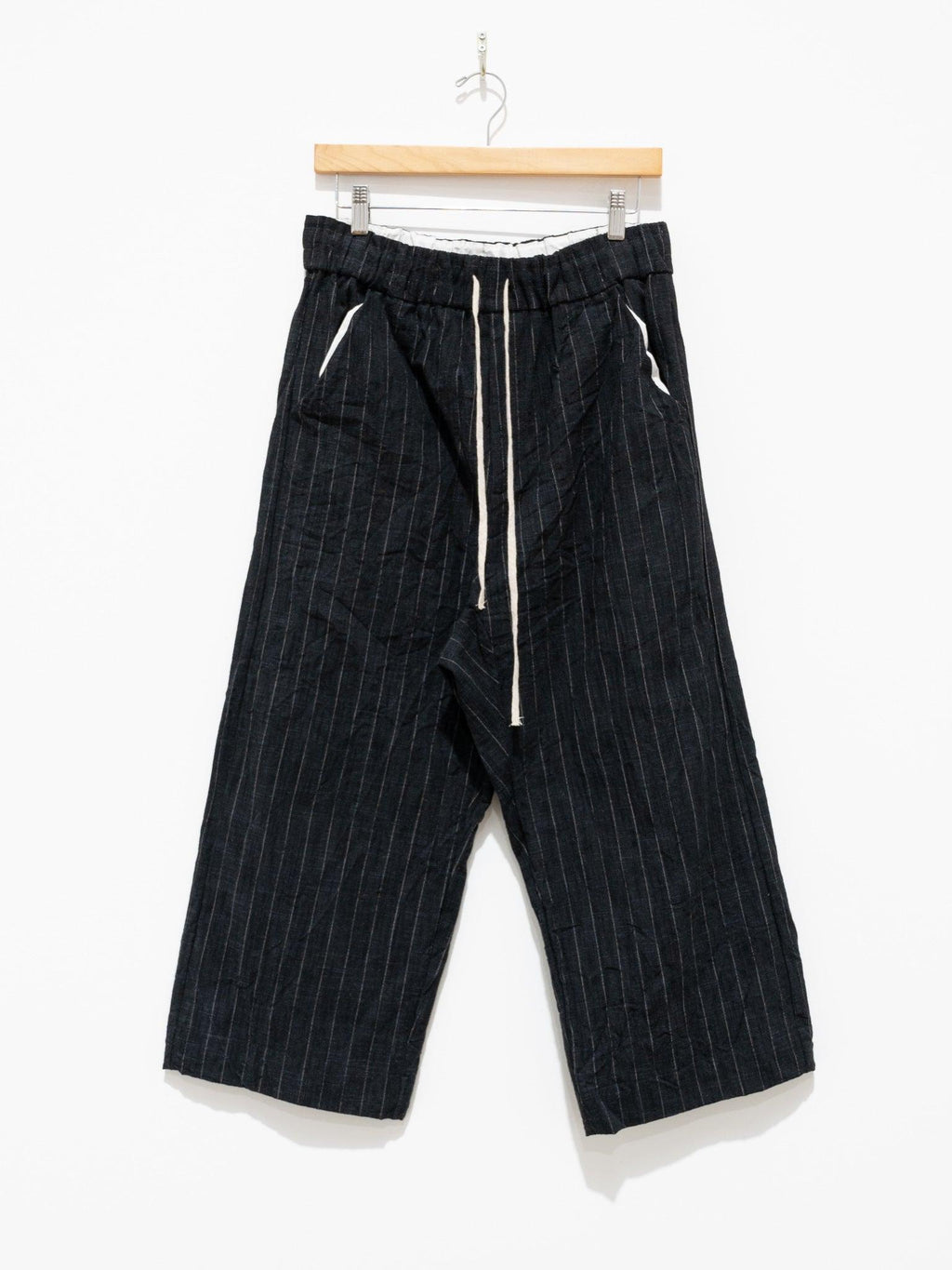 Namu Shop - Album Di Famiglia W&S Trousers - Black Pinstripe (restocked)